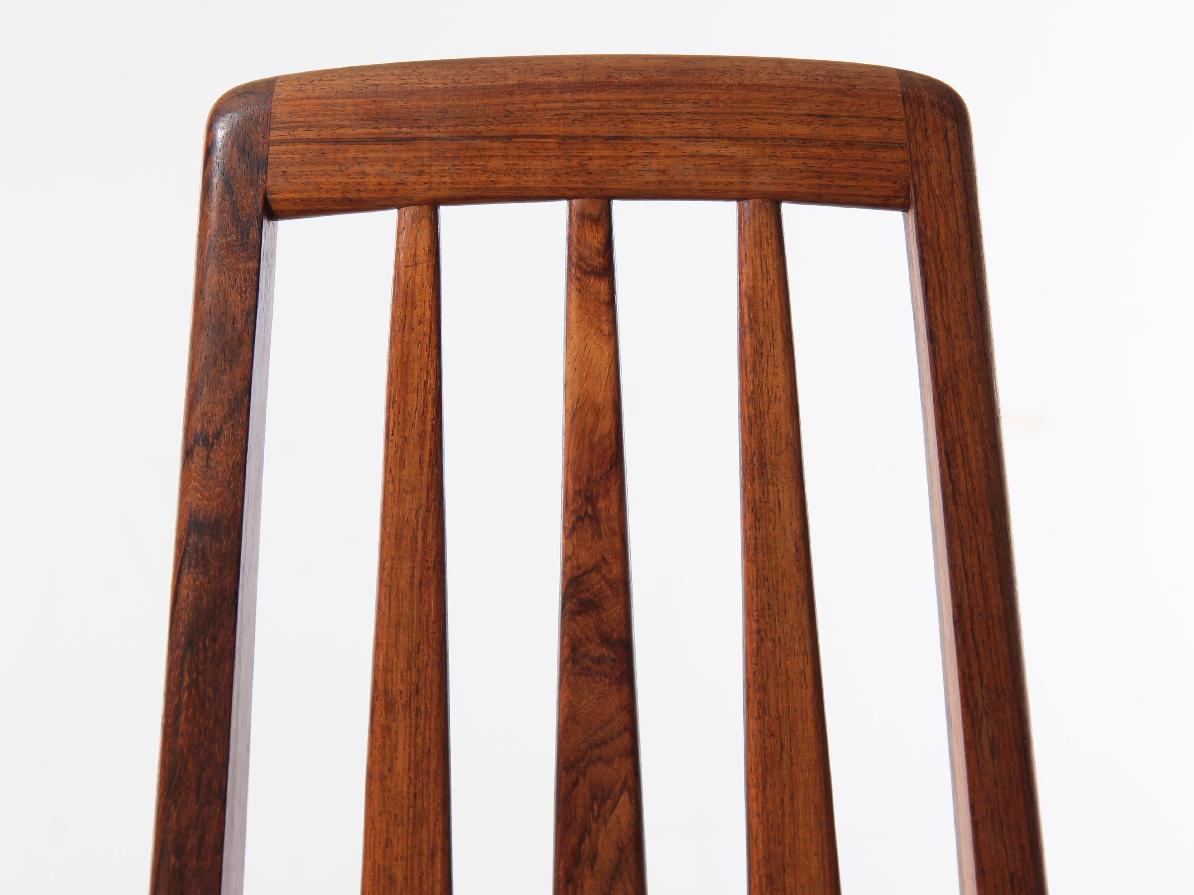 Mid-Century Modern Danish Set of 8 Chairs in Rosewood Model Eva by Niels Kof 9