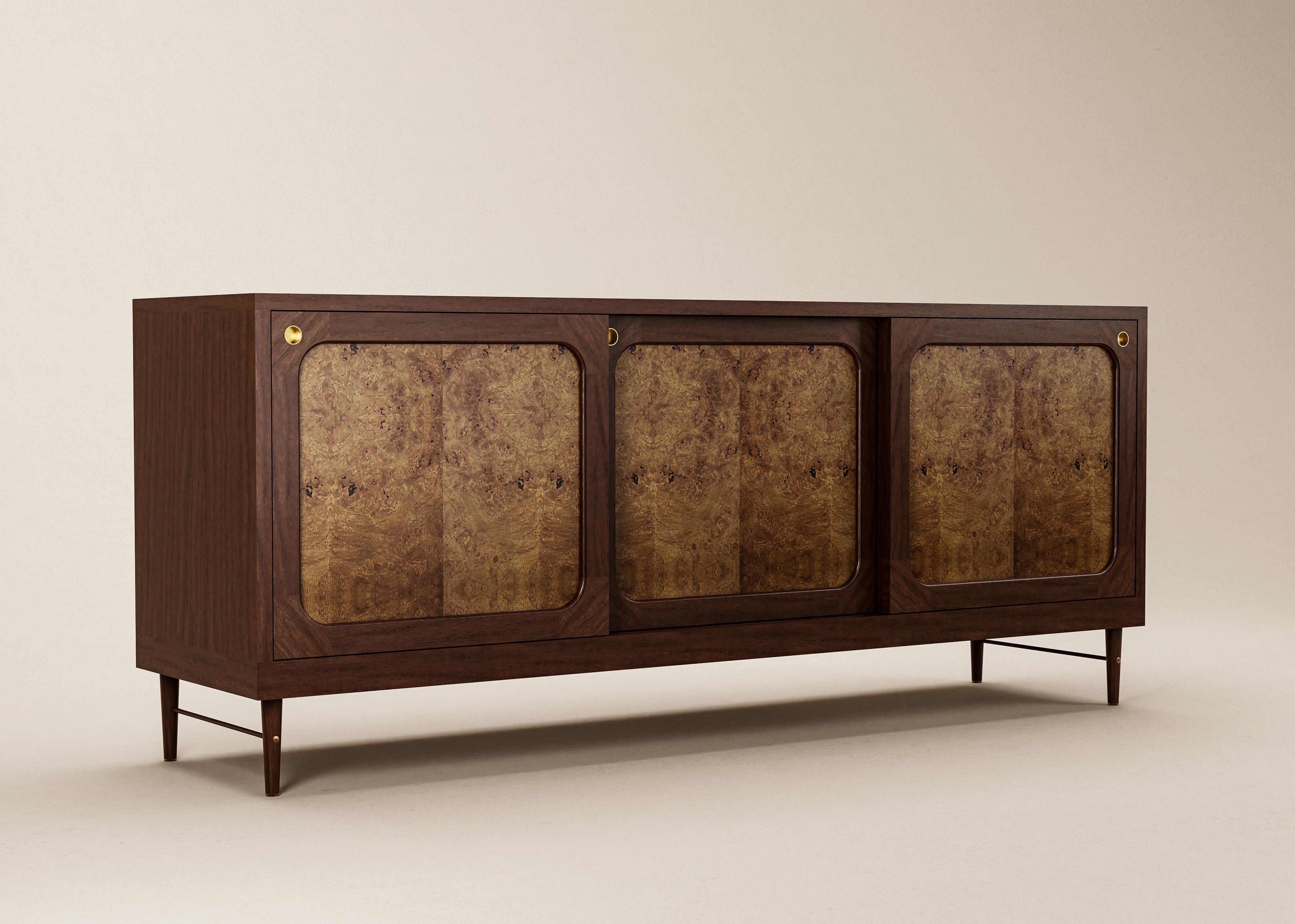 Mid-Century Modern Danish Sideboard in Natural Oak and Rattan — Extra Large For Sale 12
