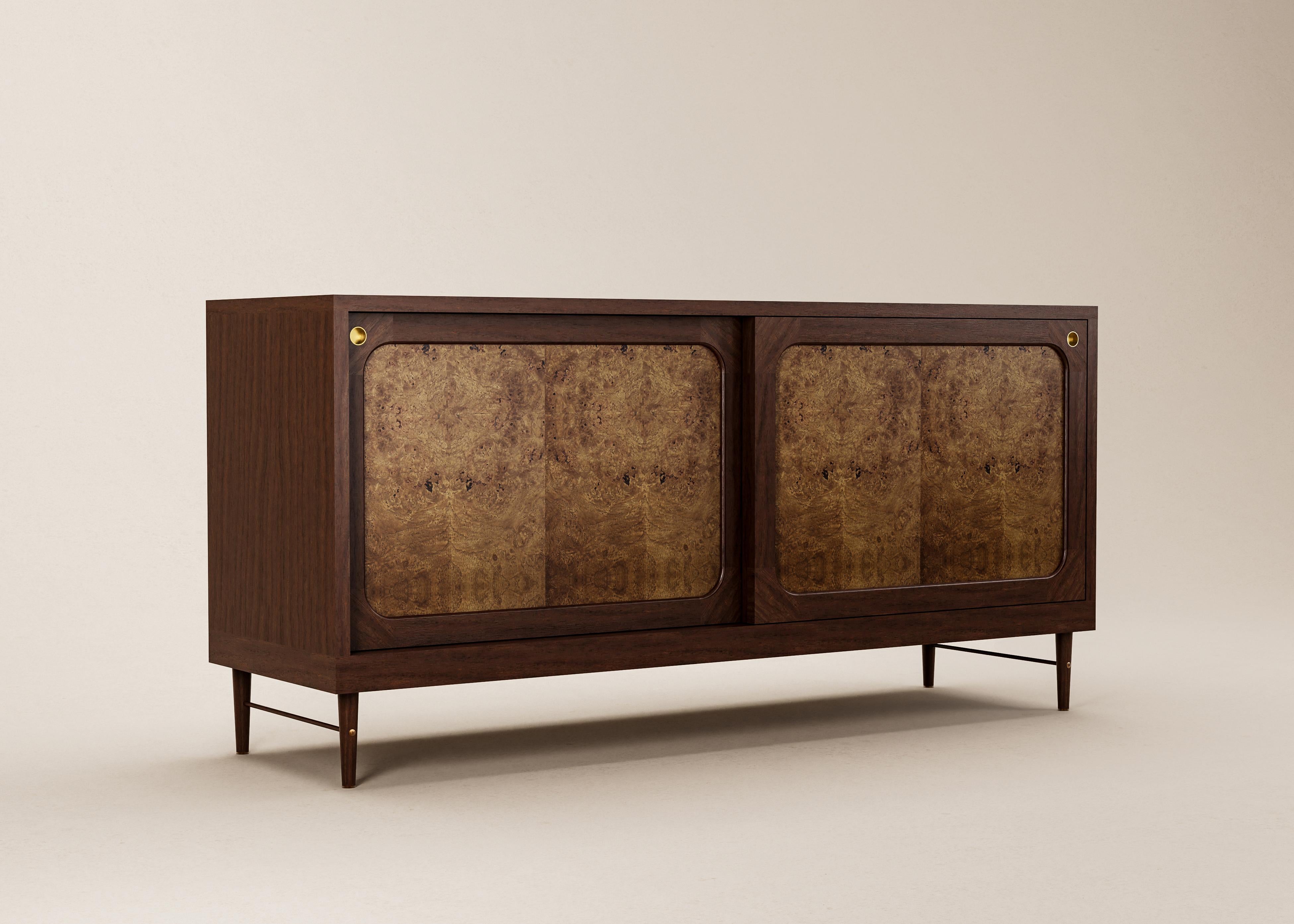 Mid-Century Modern Danish Sideboard in Natural Oak and Rattan — Large For Sale 11