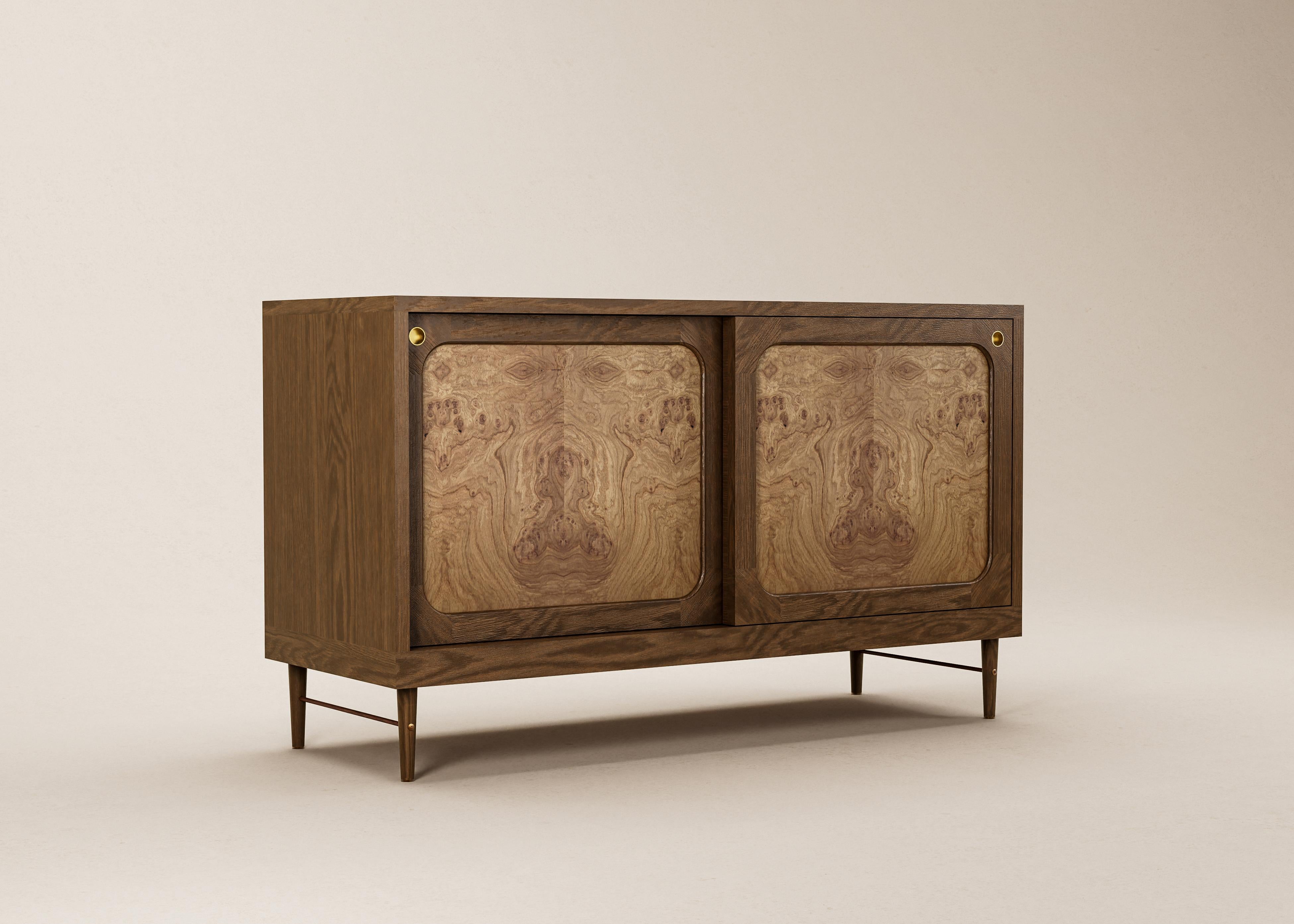 Mid-Century Modern Danish Sideboard in Natural Oak and Rattan — Medium For Sale 3
