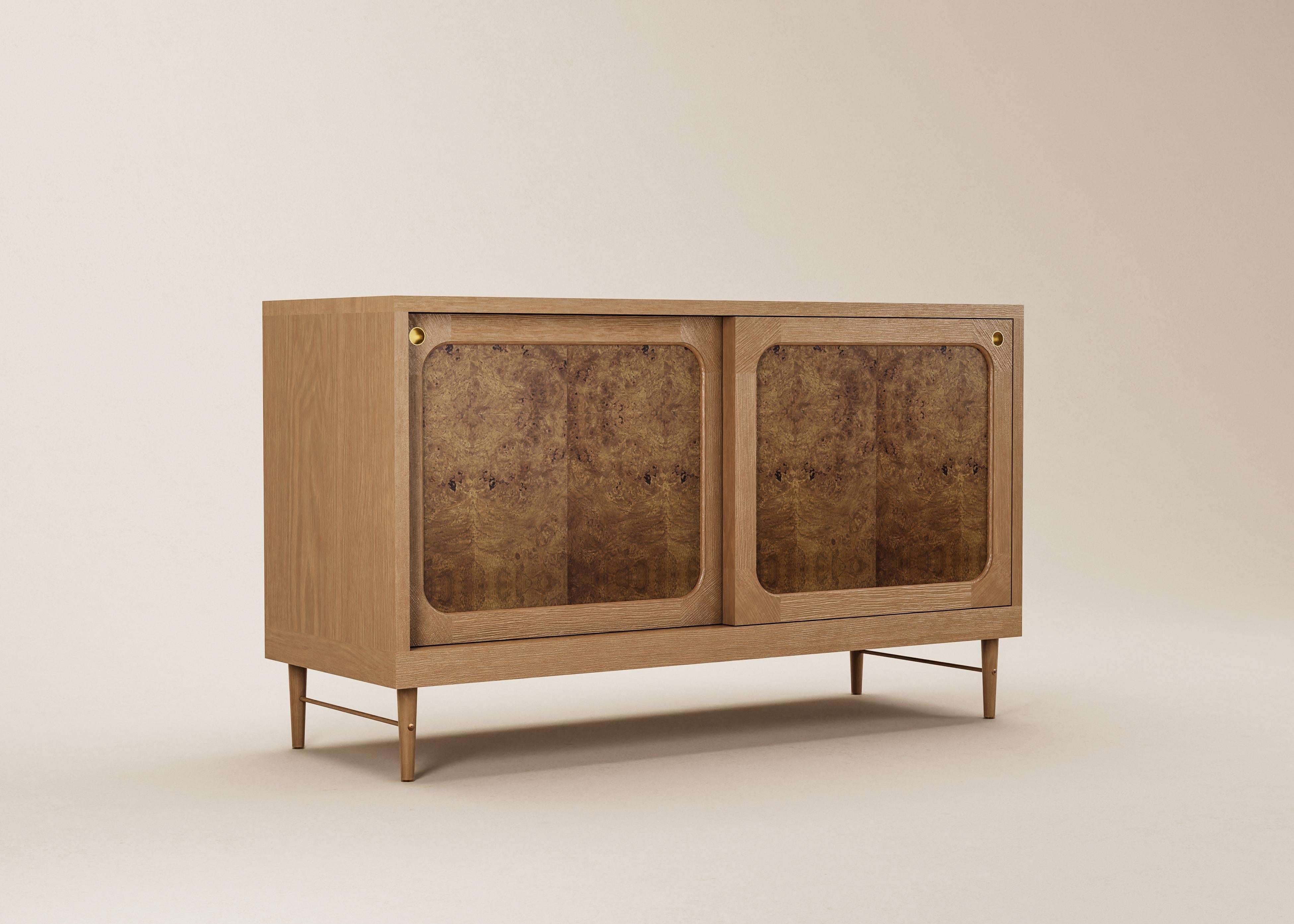 Mid-Century Modern Danish Sideboard in Natural Oak and Rattan — Medium For Sale 5