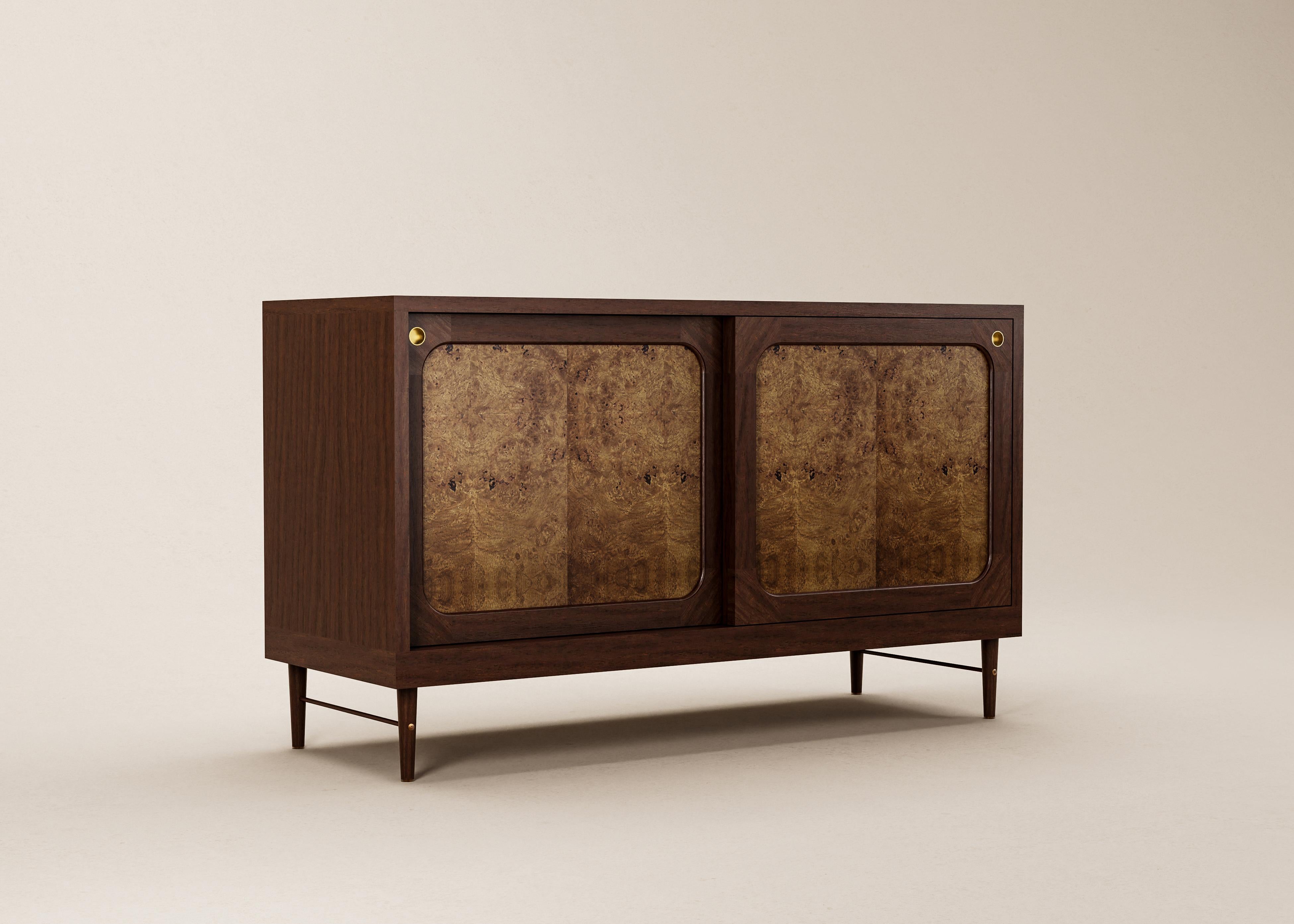 Mid-Century Modern Danish Sideboard in Natural Oak and Rattan — Medium For Sale 8