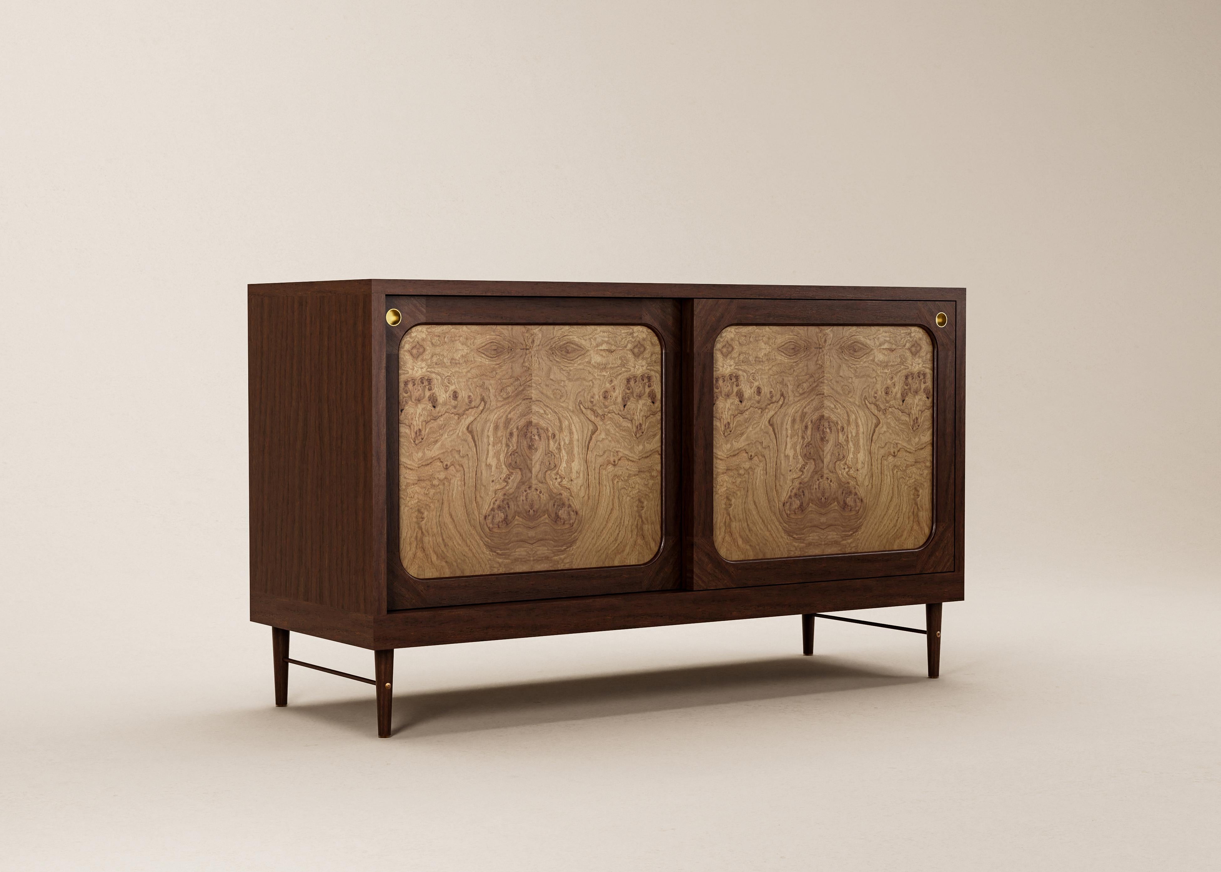Mid-Century Modern Danish Sideboard in Natural Oak and Rattan — Medium For Sale 9