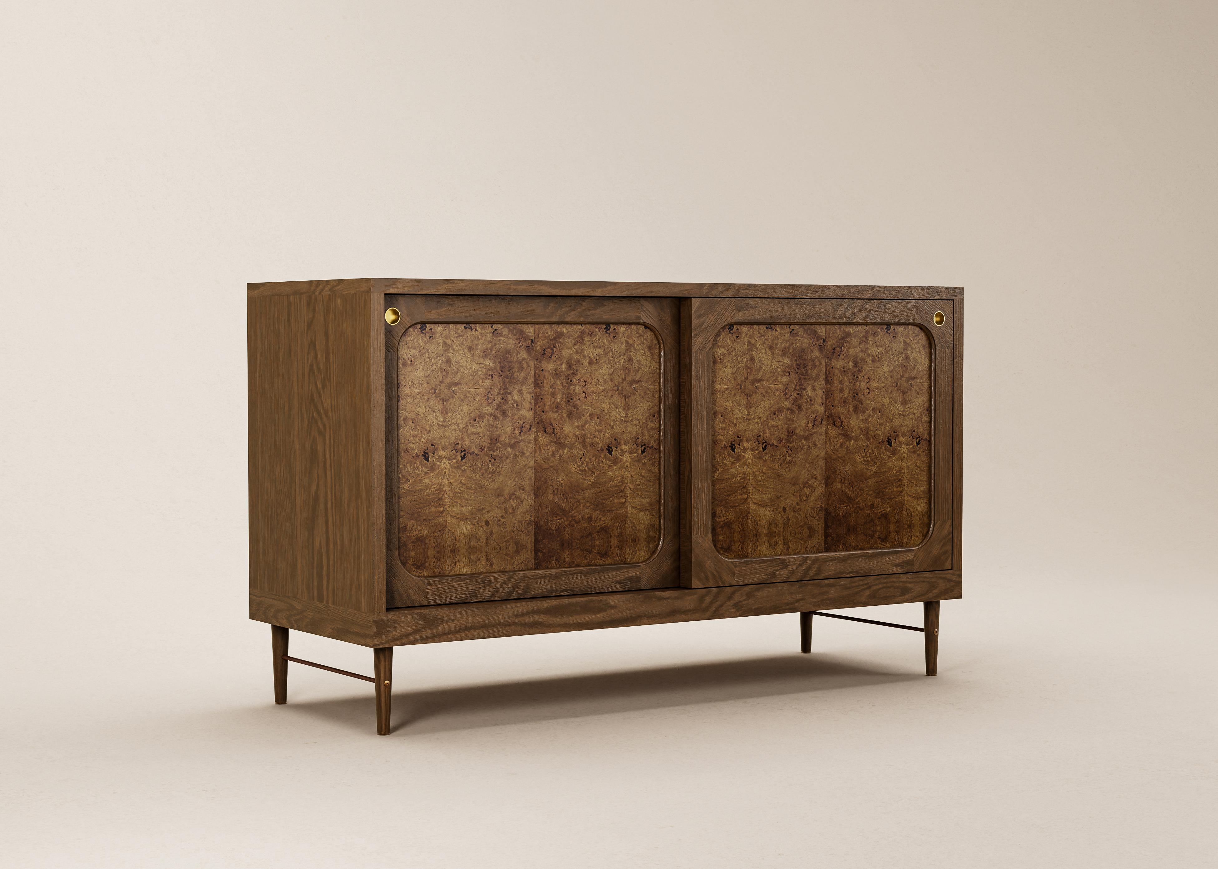 Mid-Century Modern Danish Sideboard in Natural Oak and Rattan — Medium For Sale 2