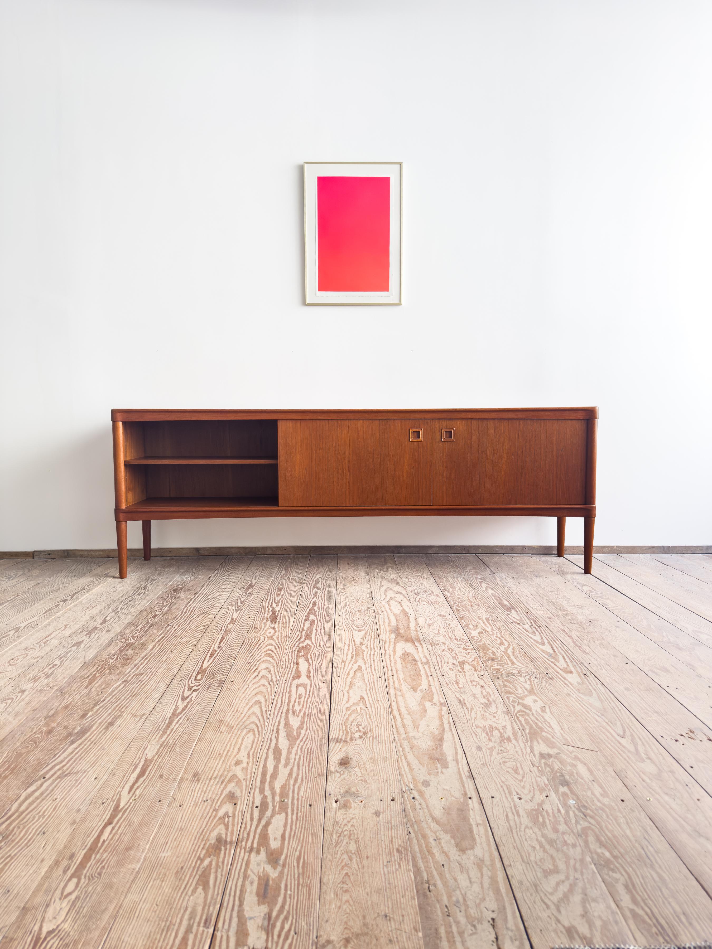 Veneer Mid-Century Modern Danish Sideboard in Teak by H.W. Klein, Bramin, Denmark, 1960 For Sale