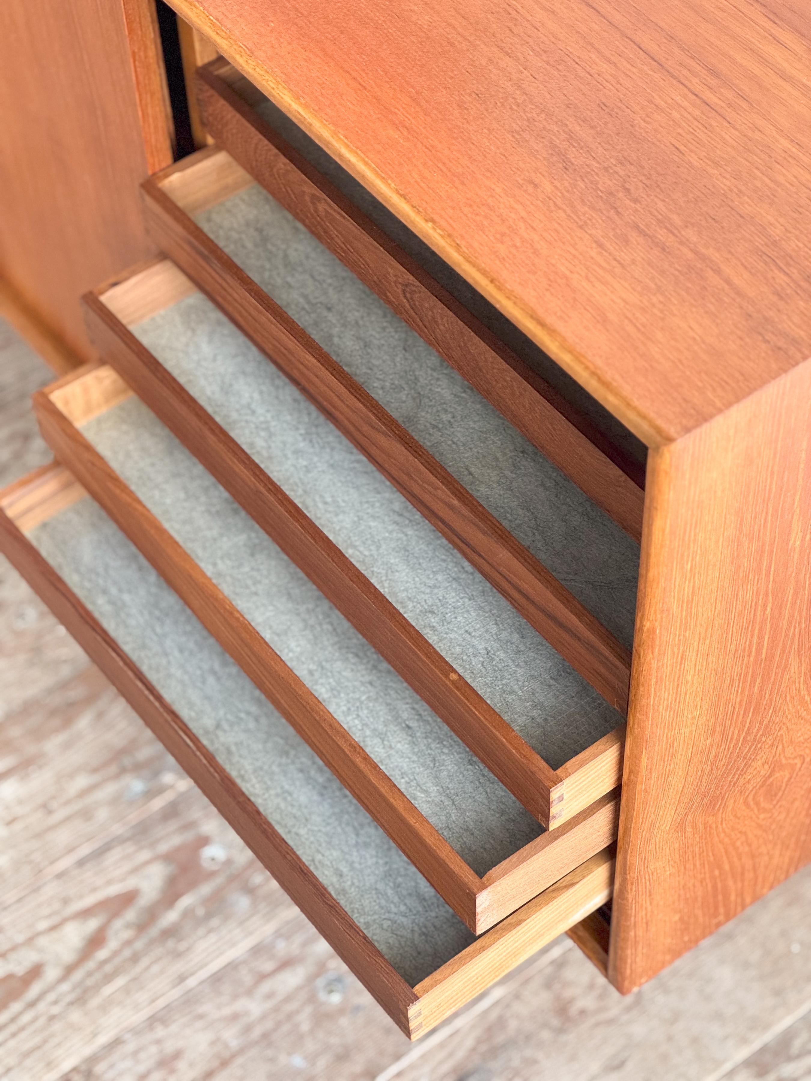 Mid-Century Modern Danish Sideboard or Cabinet in Teak by Axel Christensen Odder For Sale 10
