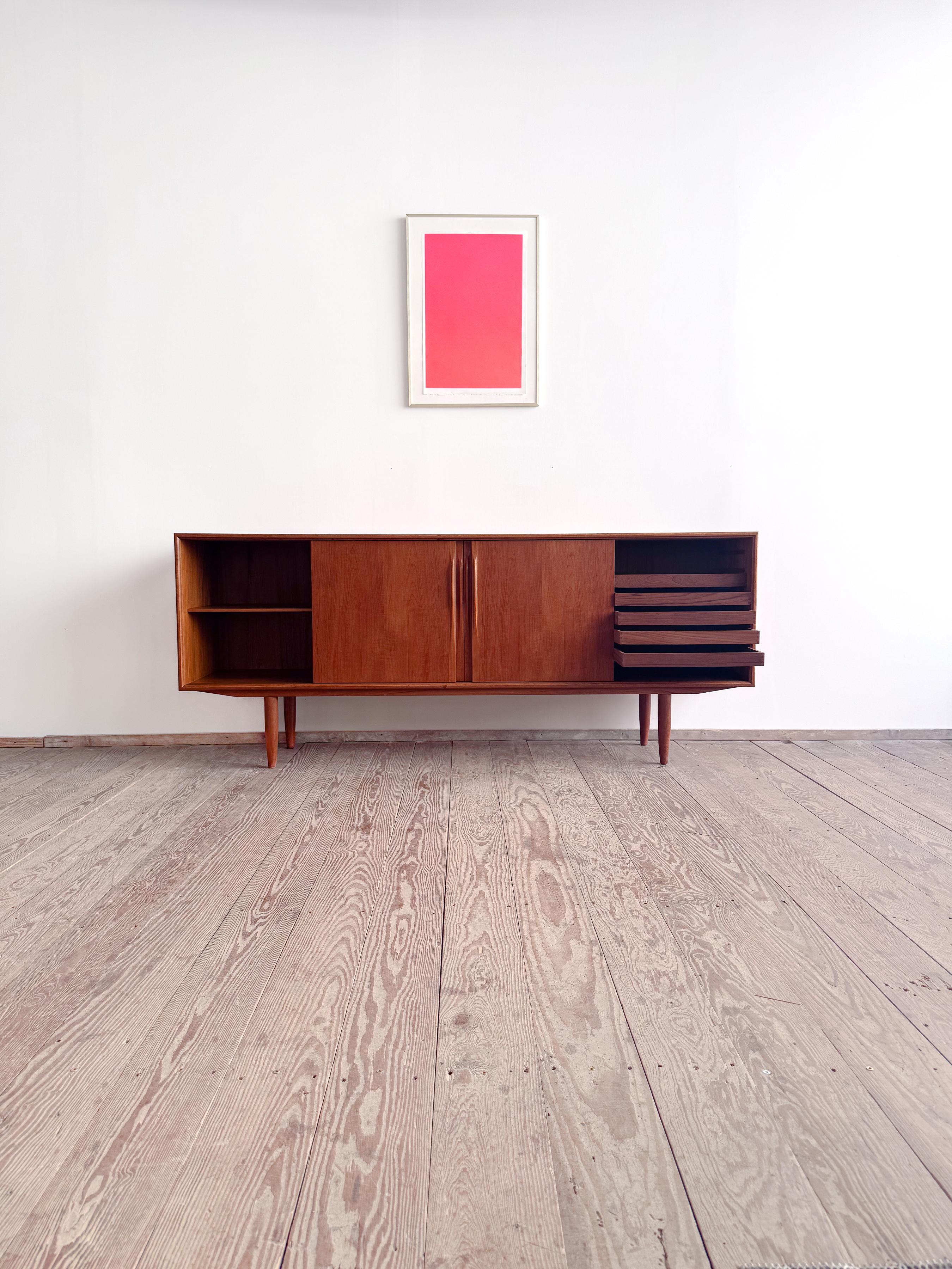 Mid-20th Century Mid-Century Modern Danish Sideboard or Cabinet in Teak by Axel Christensen Odder For Sale