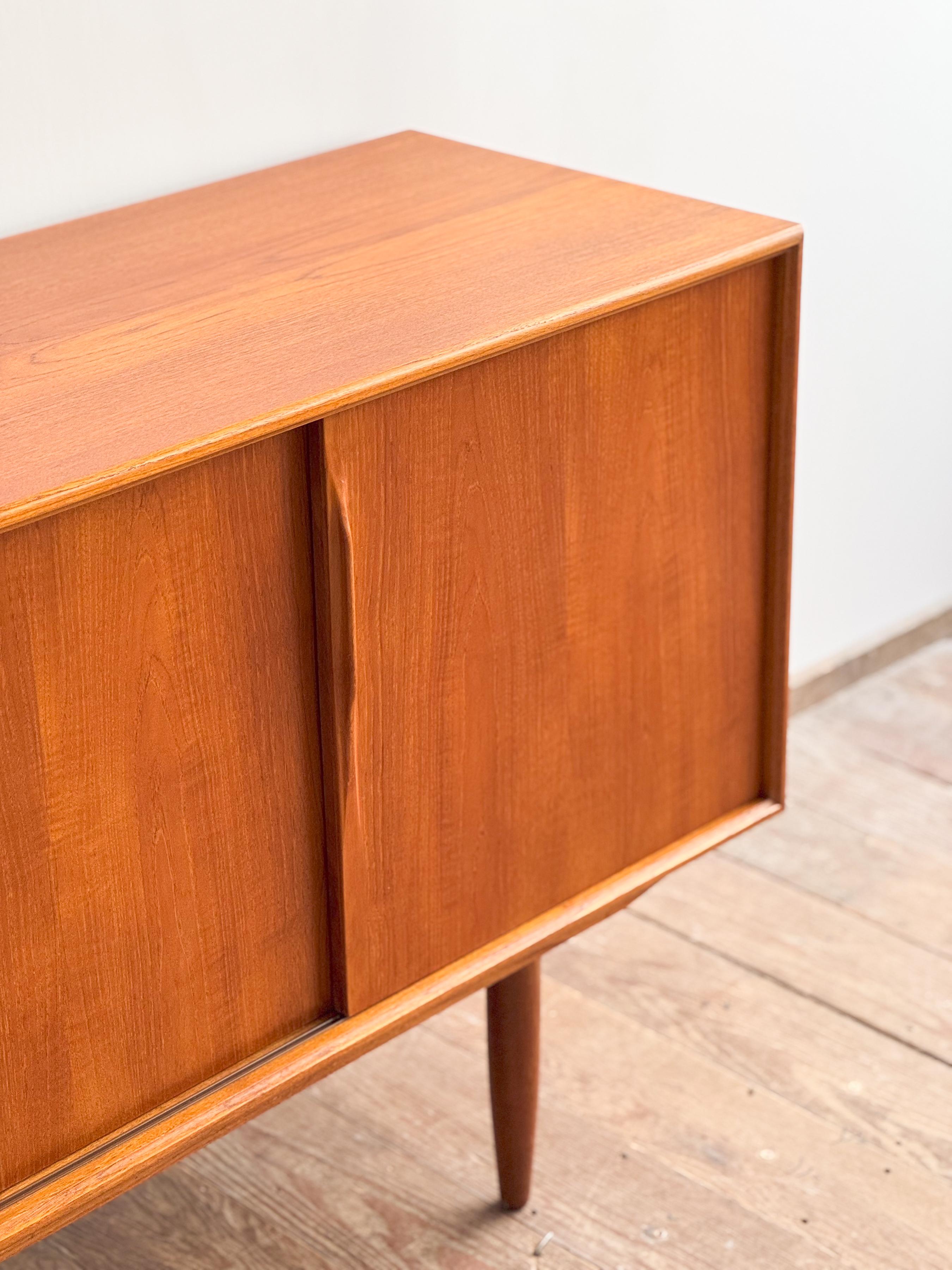 Mid-Century Modern Danish Sideboard or Cabinet in Teak by Axel Christensen Odder For Sale 1