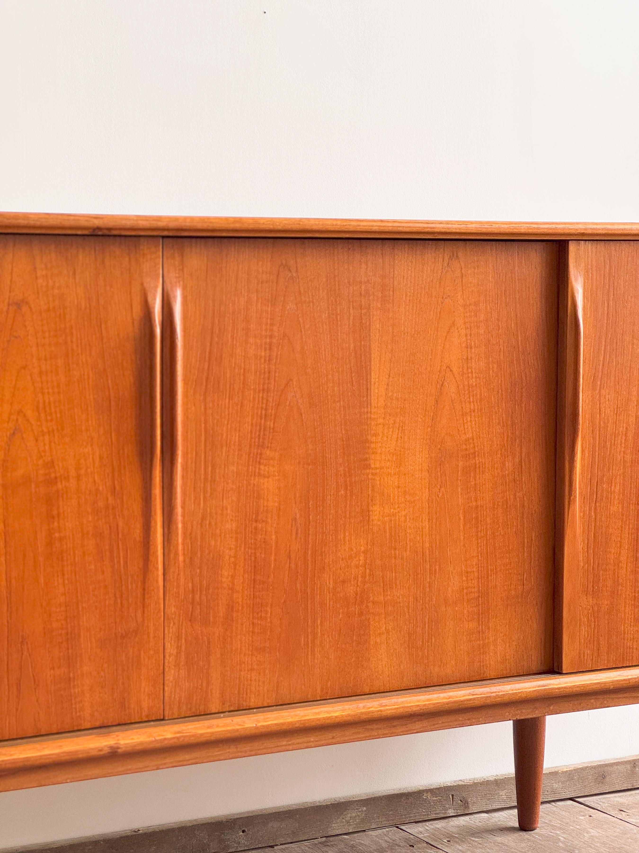 Mid-Century Modern Danish Sideboard or Cabinet in Teak by Axel Christensen Odder For Sale 3