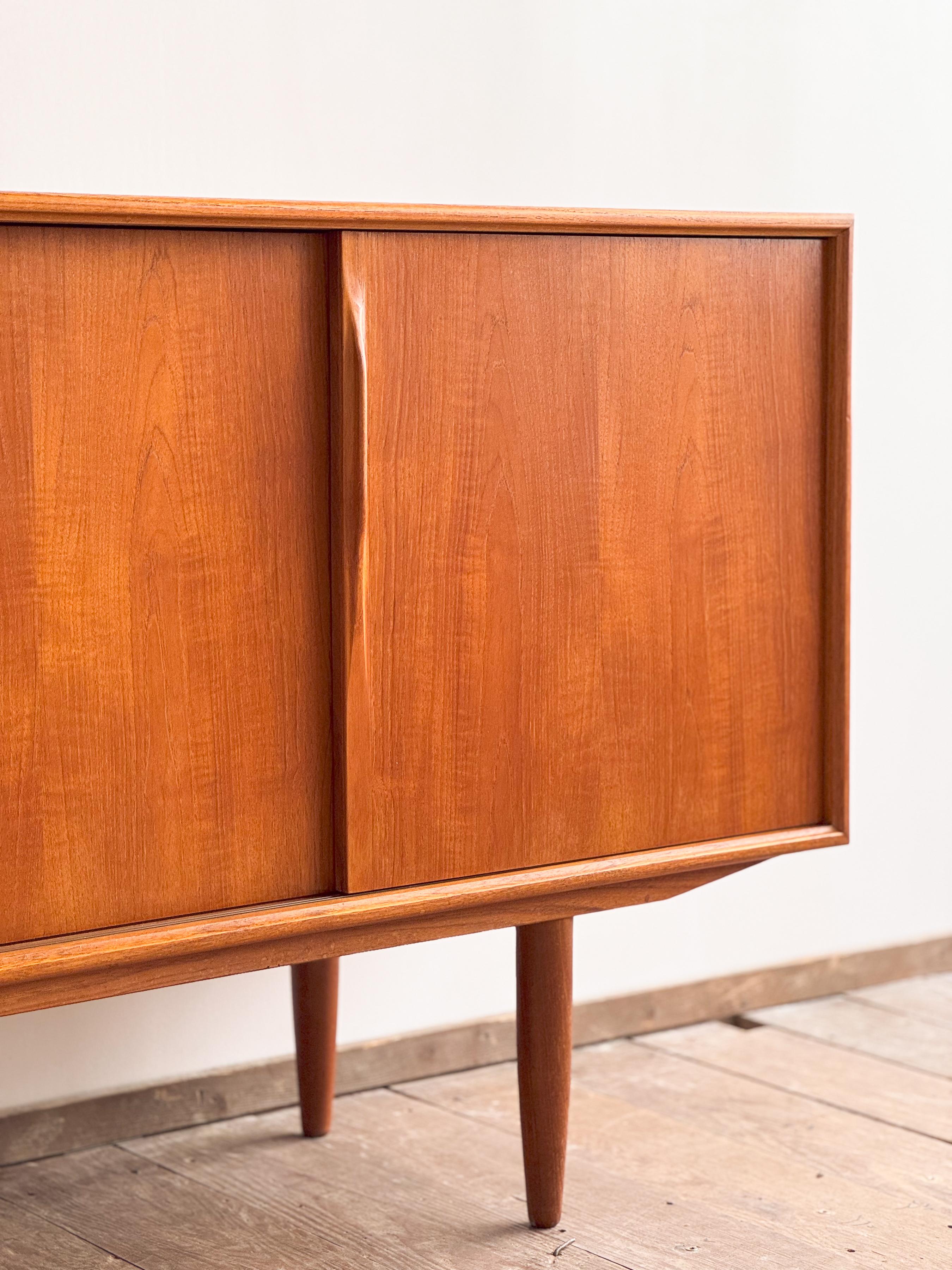 Mid-Century Modern Danish Sideboard or Cabinet in Teak by Axel Christensen Odder For Sale 4