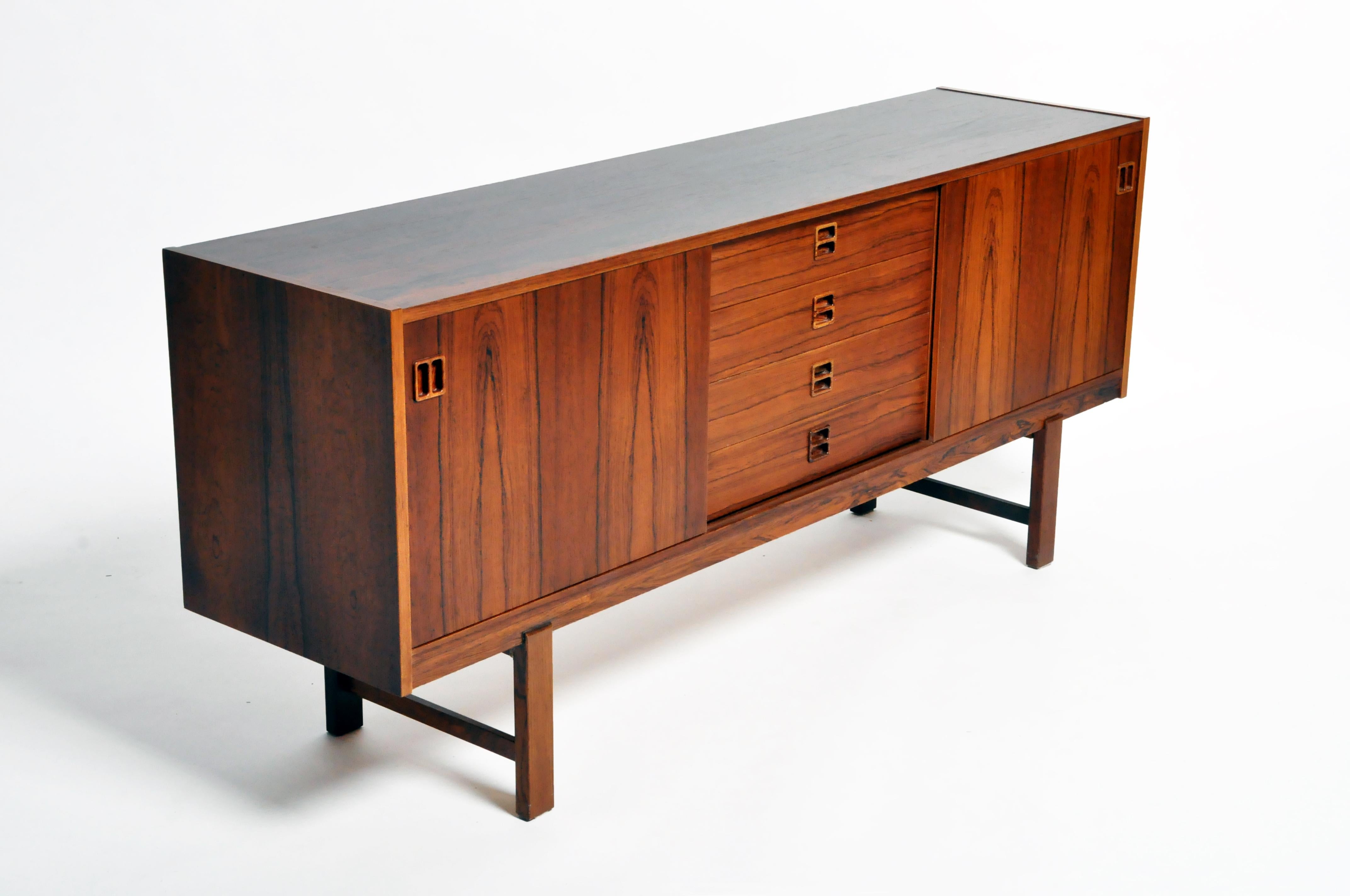 Mid-Century Modern Danish Sideboard with 4 Drawers 10