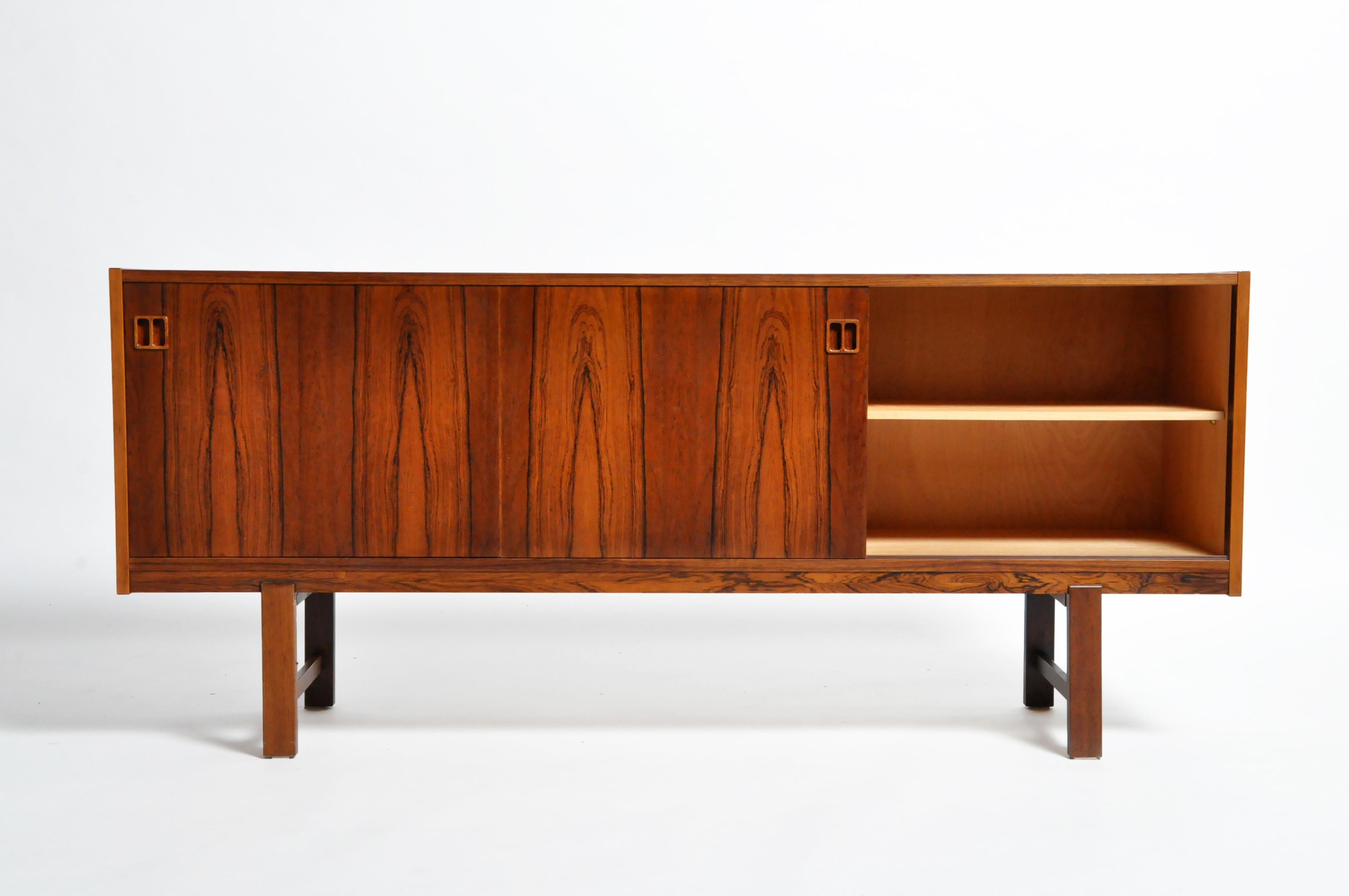 Mid-Century Modern Danish Sideboard with 4 Drawers In Good Condition In Chicago, IL