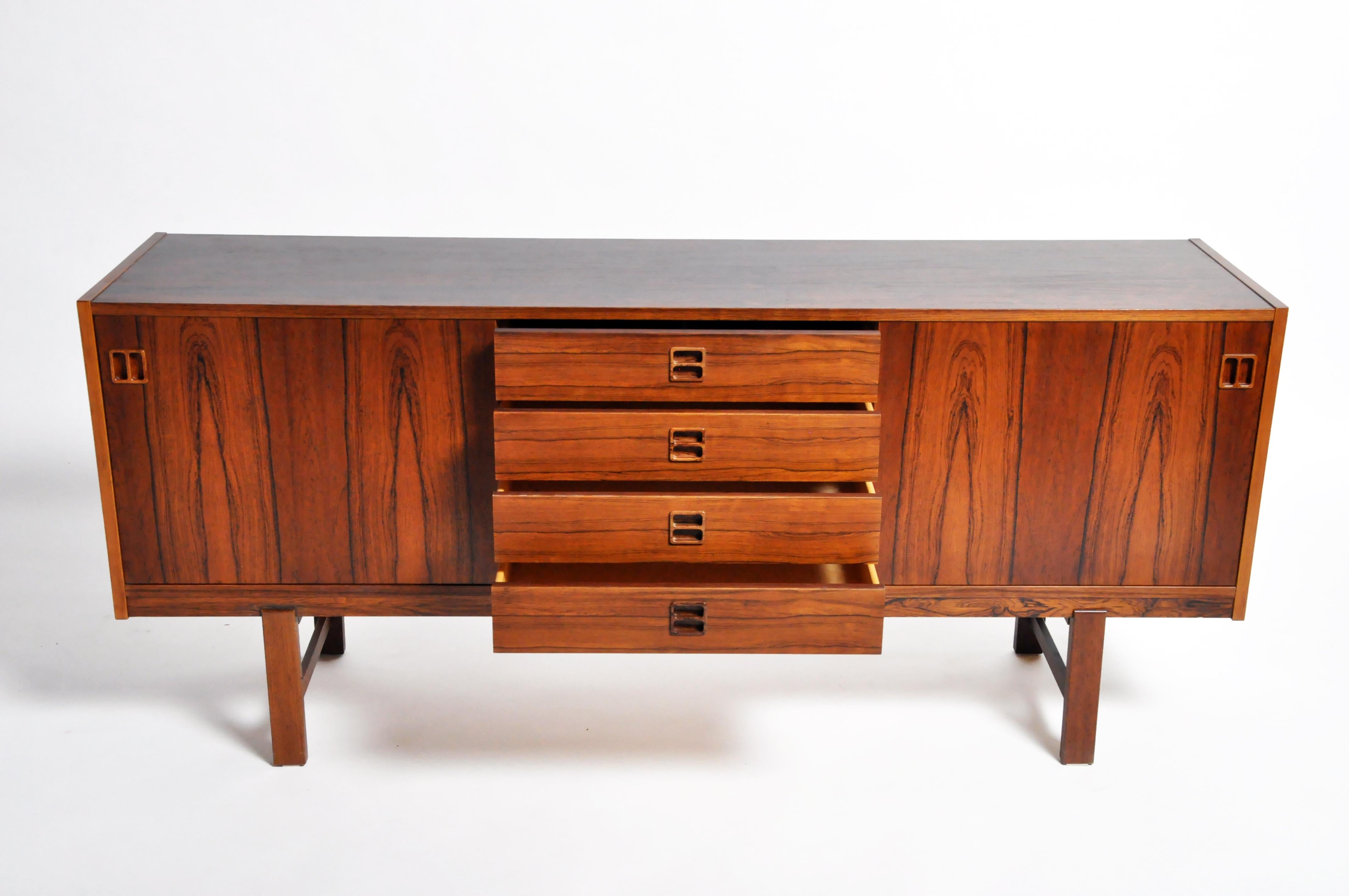 Mid-Century Modern Danish Sideboard with 4 Drawers 2