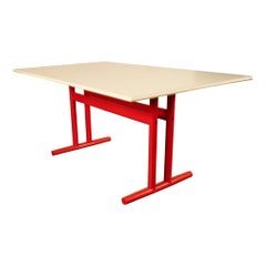 Mid Century Modern Danish Six Safari Chairs Dining Table Set by Erik Wørts 1960s