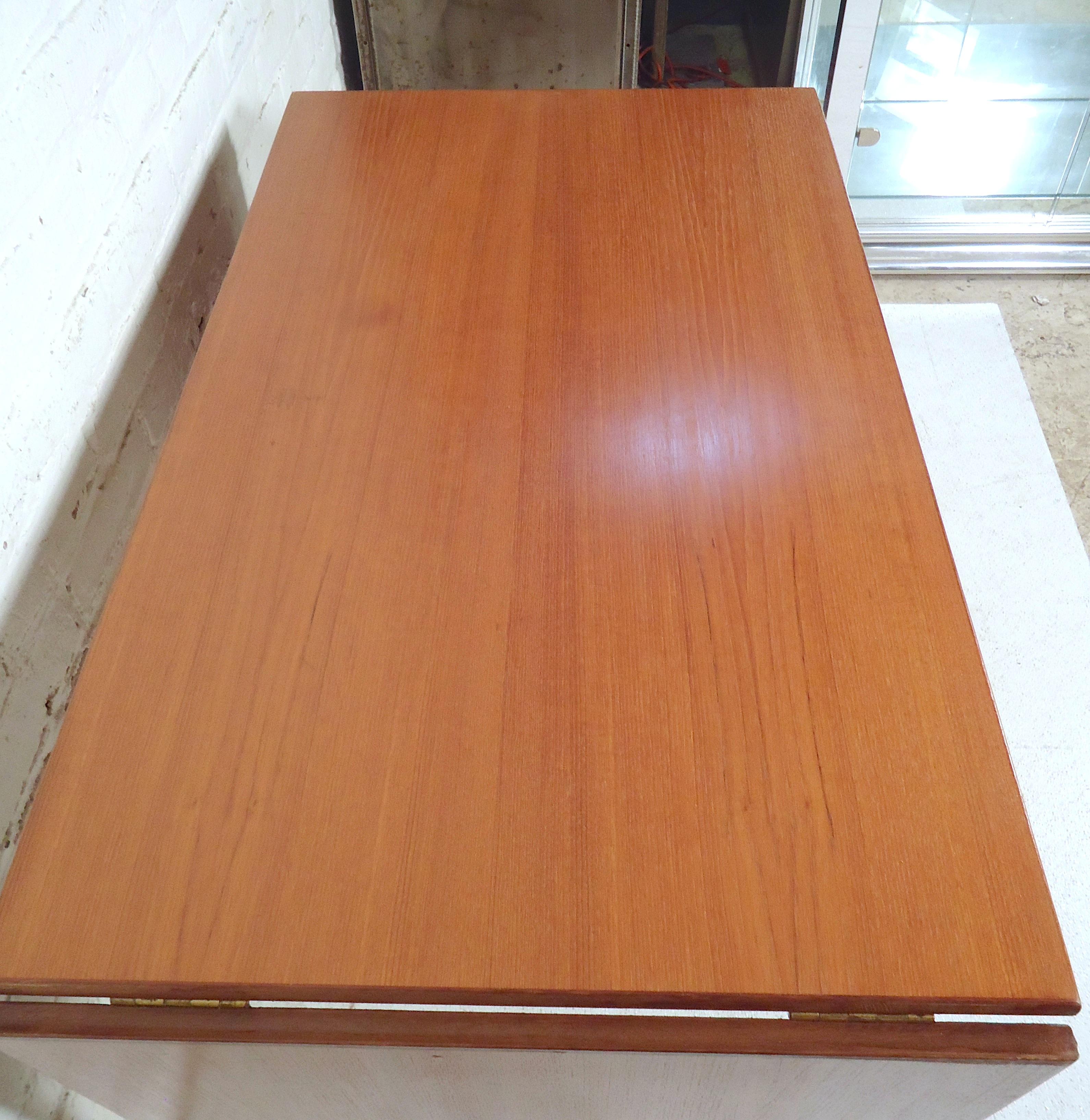 Mid-Century Modern Danish Slide Top Desk In Good Condition In Brooklyn, NY