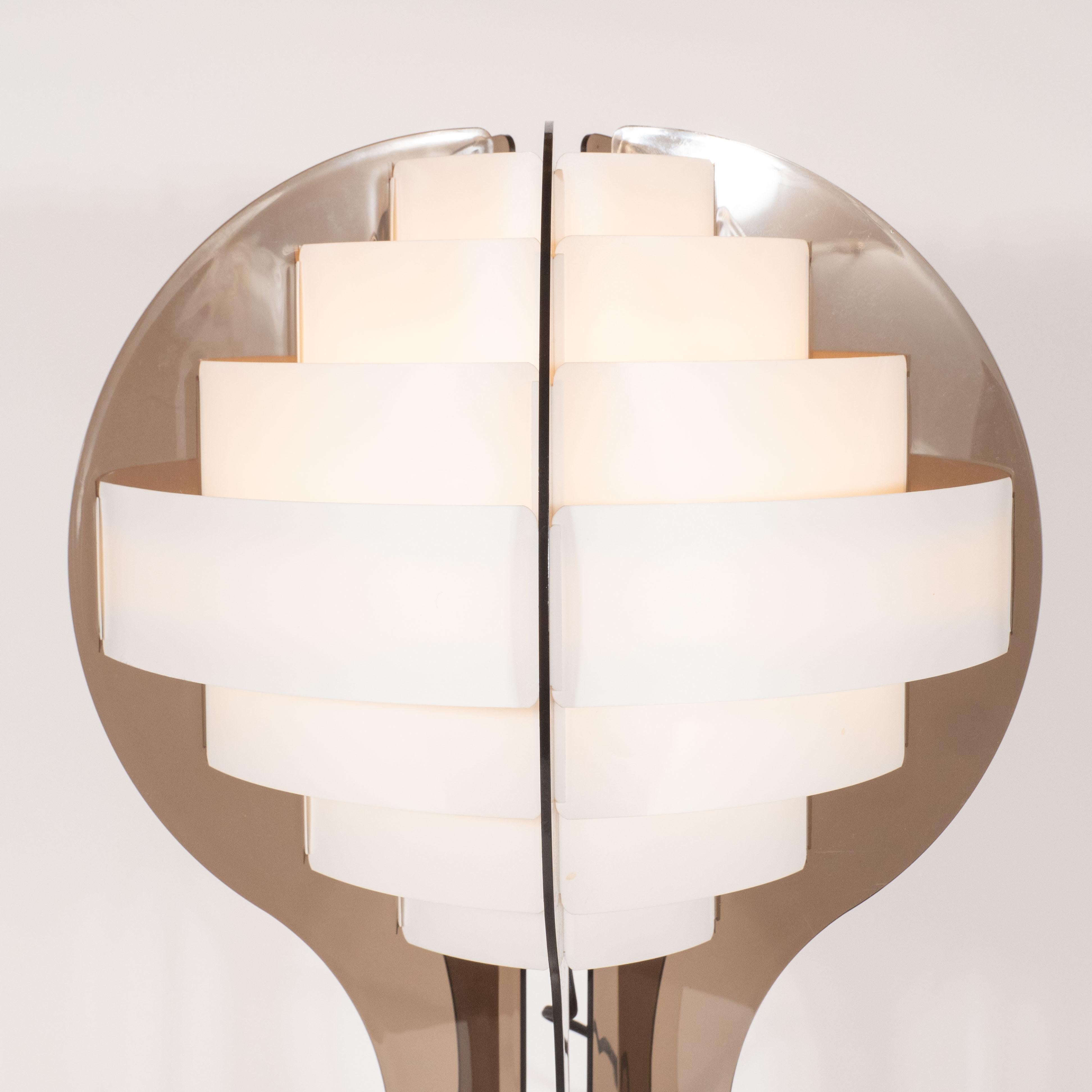 Mid-Century Modern Danish Smoked and Opaque Lucite Table Lamp 7