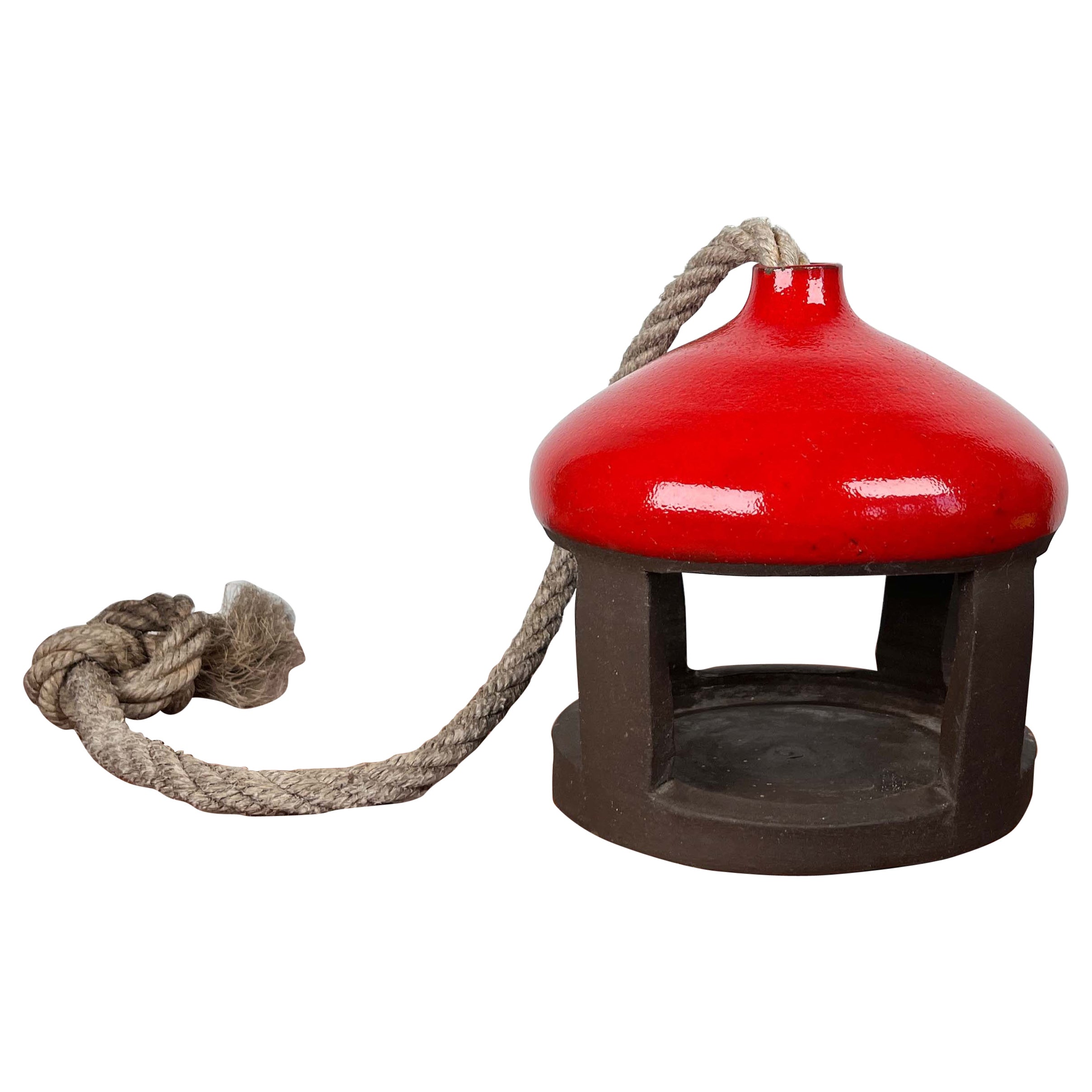 Mid-Century Modern Danish Studio Pottery Bird Feeder House from Abbednæs Potteri For Sale