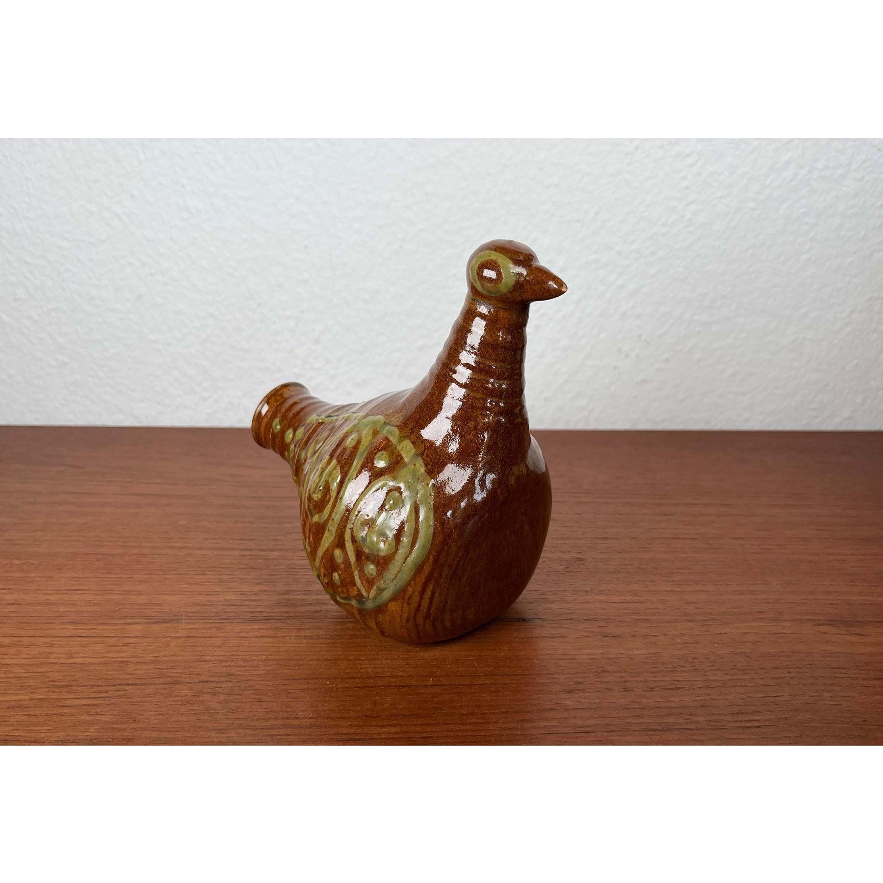 Moderne dänische Studio Pottery-Flasche in Vogelform, 1960er Jahre im Angebot 3