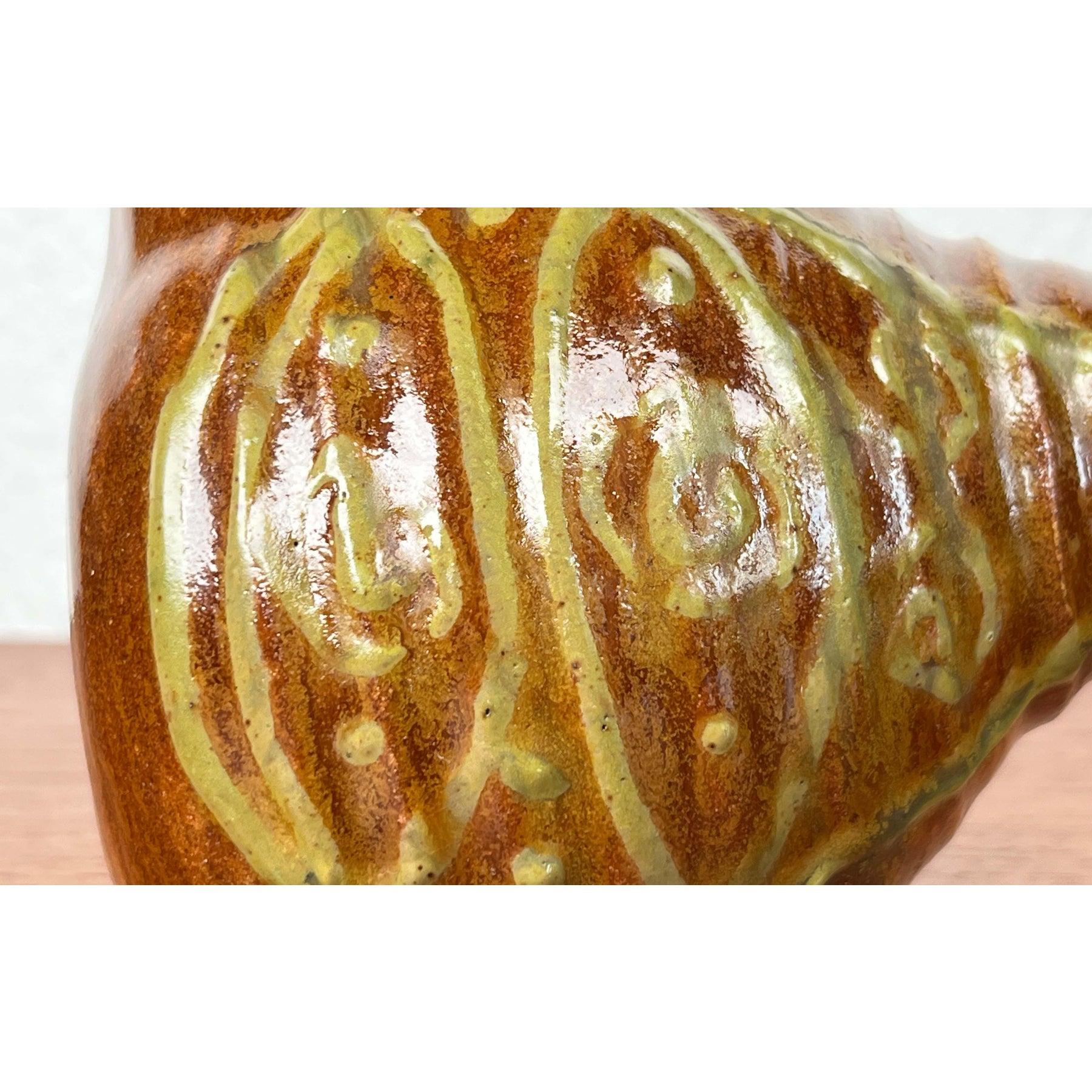 Moderne dänische Studio Pottery-Flasche in Vogelform, 1960er Jahre im Angebot 10