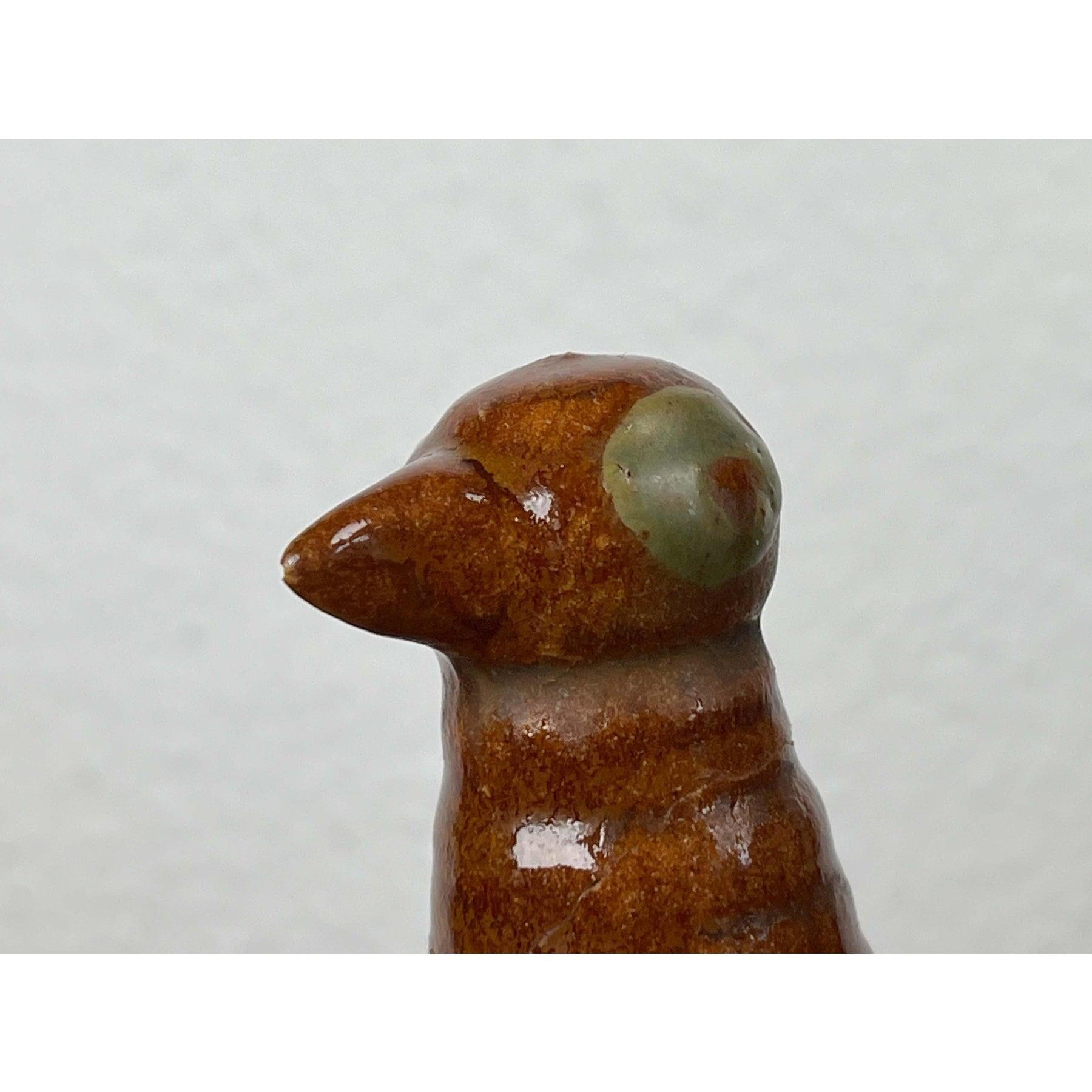 Moderne dänische Studio Pottery-Flasche in Vogelform, 1960er Jahre (Dänisch) im Angebot