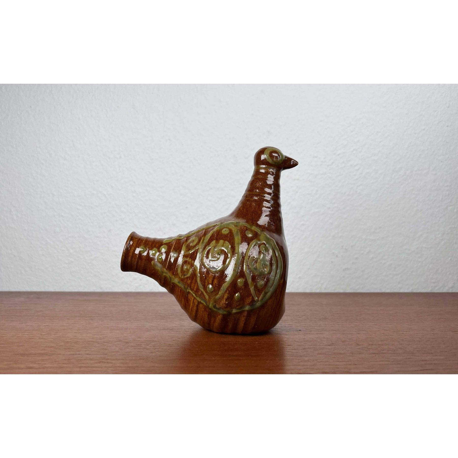 Moderne dänische Studio Pottery-Flasche in Vogelform, 1960er Jahre (20. Jahrhundert) im Angebot