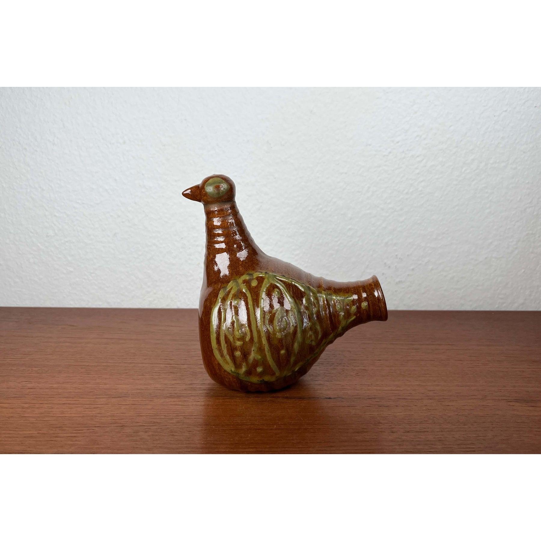 Moderne dänische Studio Pottery-Flasche in Vogelform, 1960er Jahre im Angebot 2