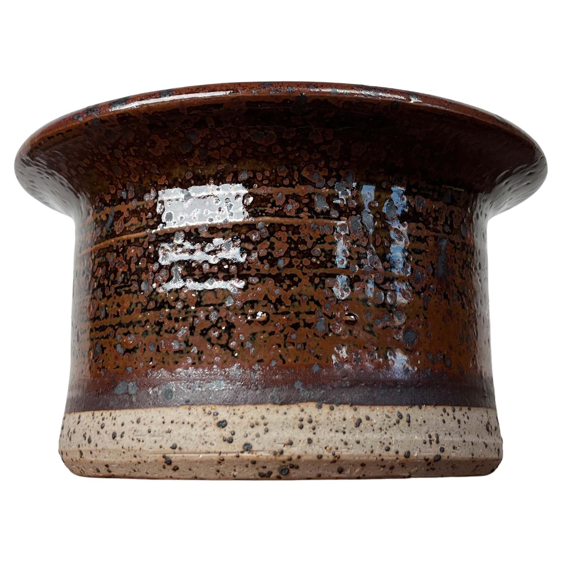 Mid-Century Modern Danish Studio Pottery Bowl by Erik Askholm, 1960s For Sale