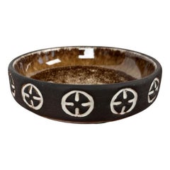 Bol en poterie Studio Pottery danoise moderne du milieu du siècle de Frank Keramik, années 1960