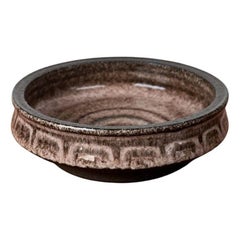 Bol en Studio Pottery danois moderne du milieu du siècle de Hyllested Keramik, années 1960