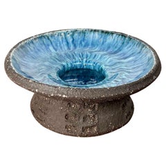 Mid-Century Modern Danish Studio Pottery Cande Holder from Henri Keramik, 1960s