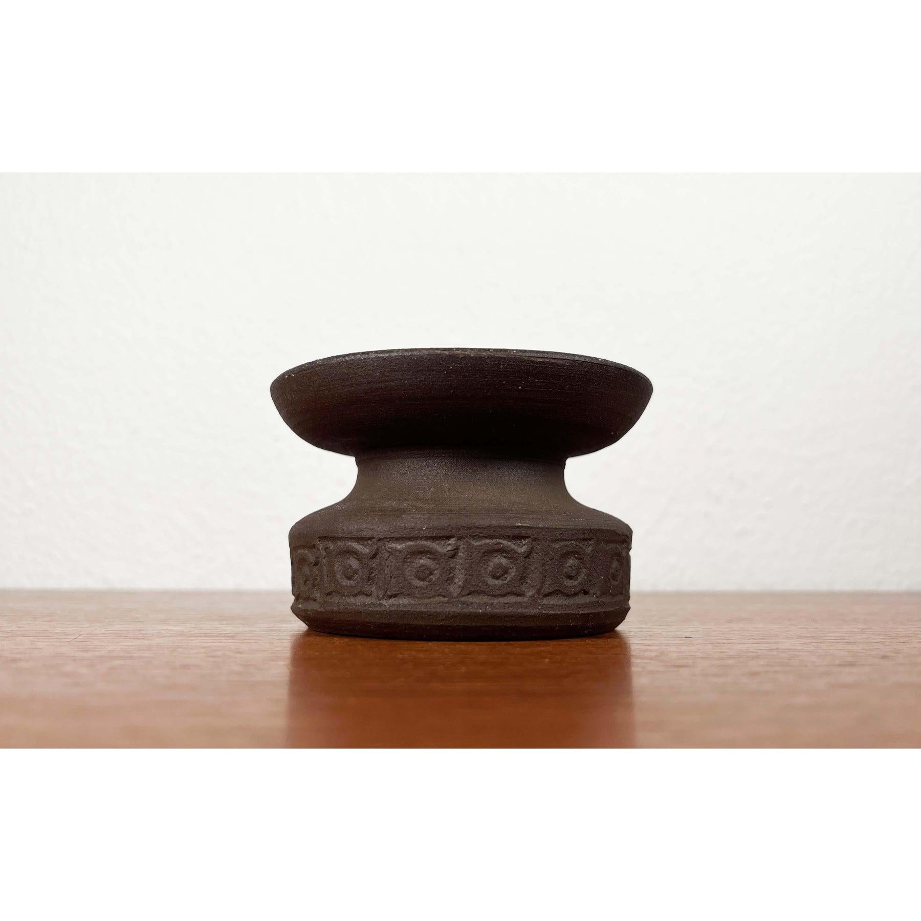 Portavelas de cerámica danesa Studio Pottery de mediados de siglo, años 60 en venta 3