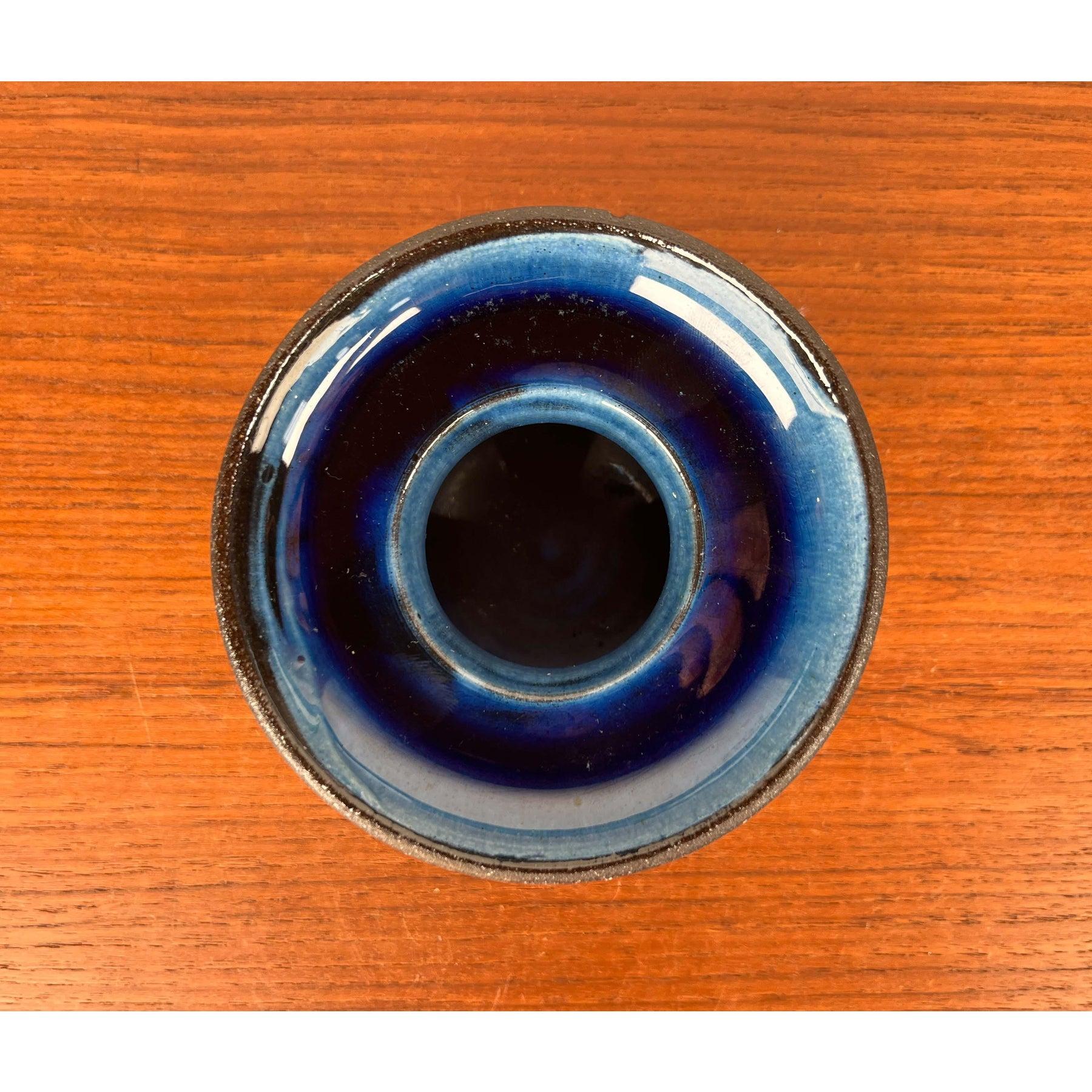Portavelas de cerámica danesa Studio Pottery de mediados de siglo, años 60 Moderno de mediados de siglo en venta