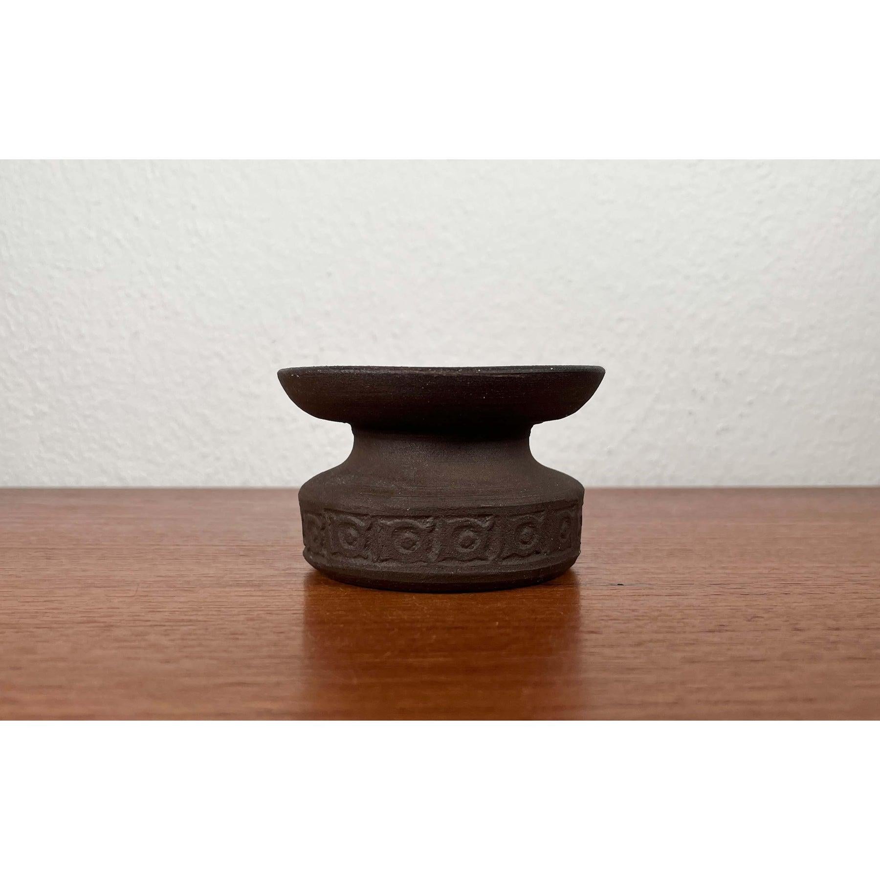 Portavelas de cerámica danesa Studio Pottery de mediados de siglo, años 60 siglo XX en venta
