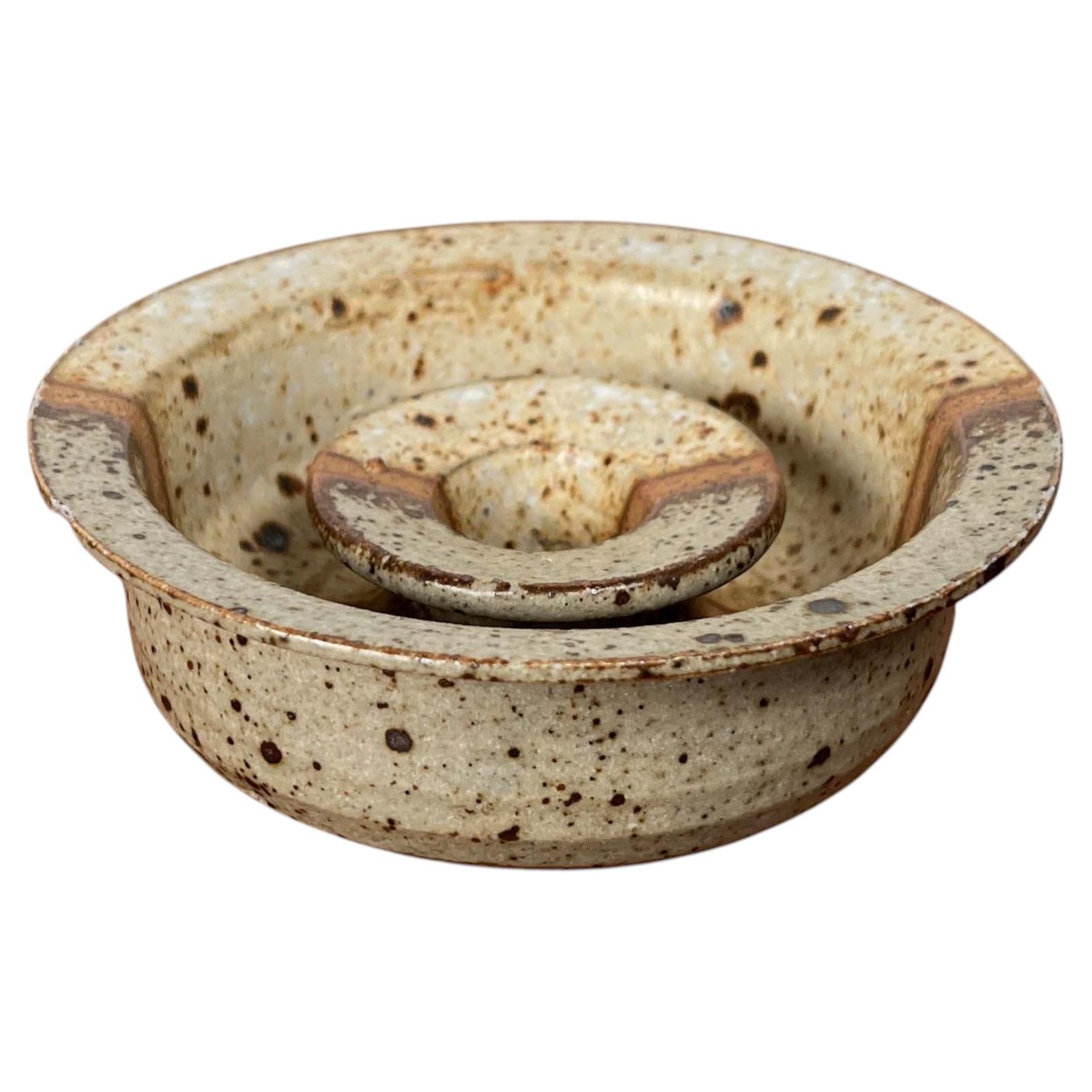 Mid-Century Modern Danish Studio Pottery Candleholder, 1960s