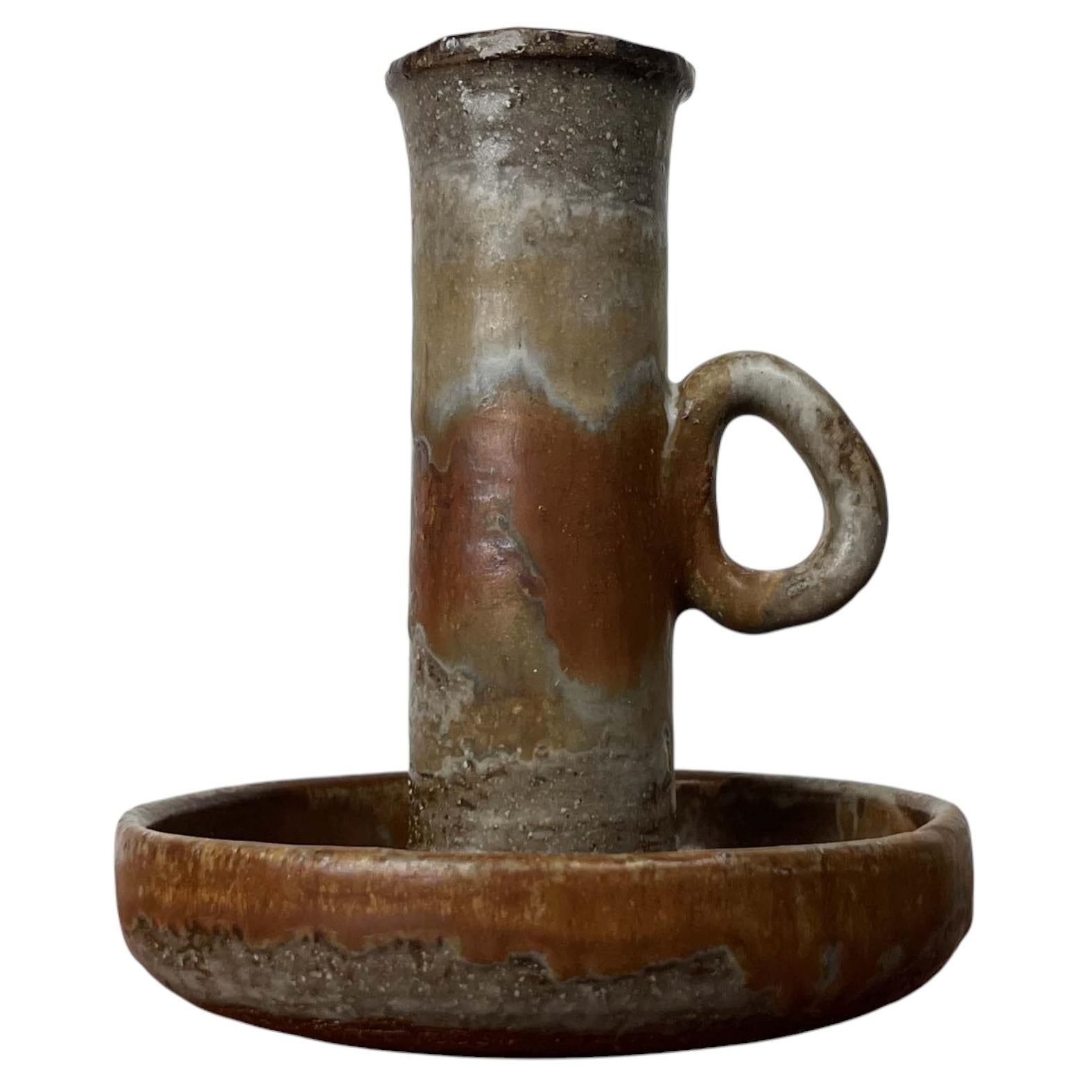 Mid-Century Modern Danish Studio Pottery Candleholder from Axella, 1960s