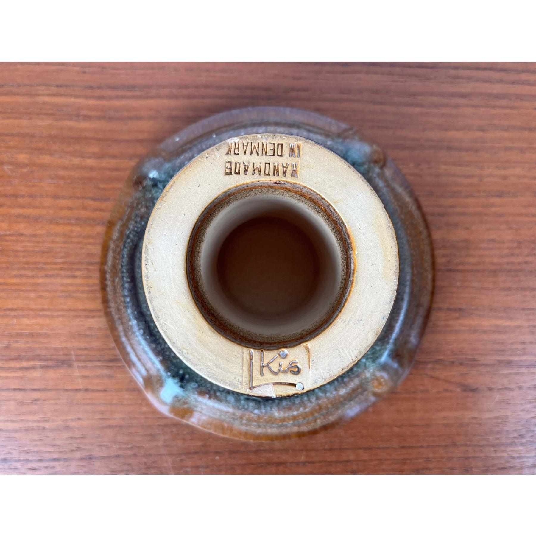 Portavelas danés moderno de mediados de siglo de Studio Pottery de Kis Lunn, años 60 en venta 5