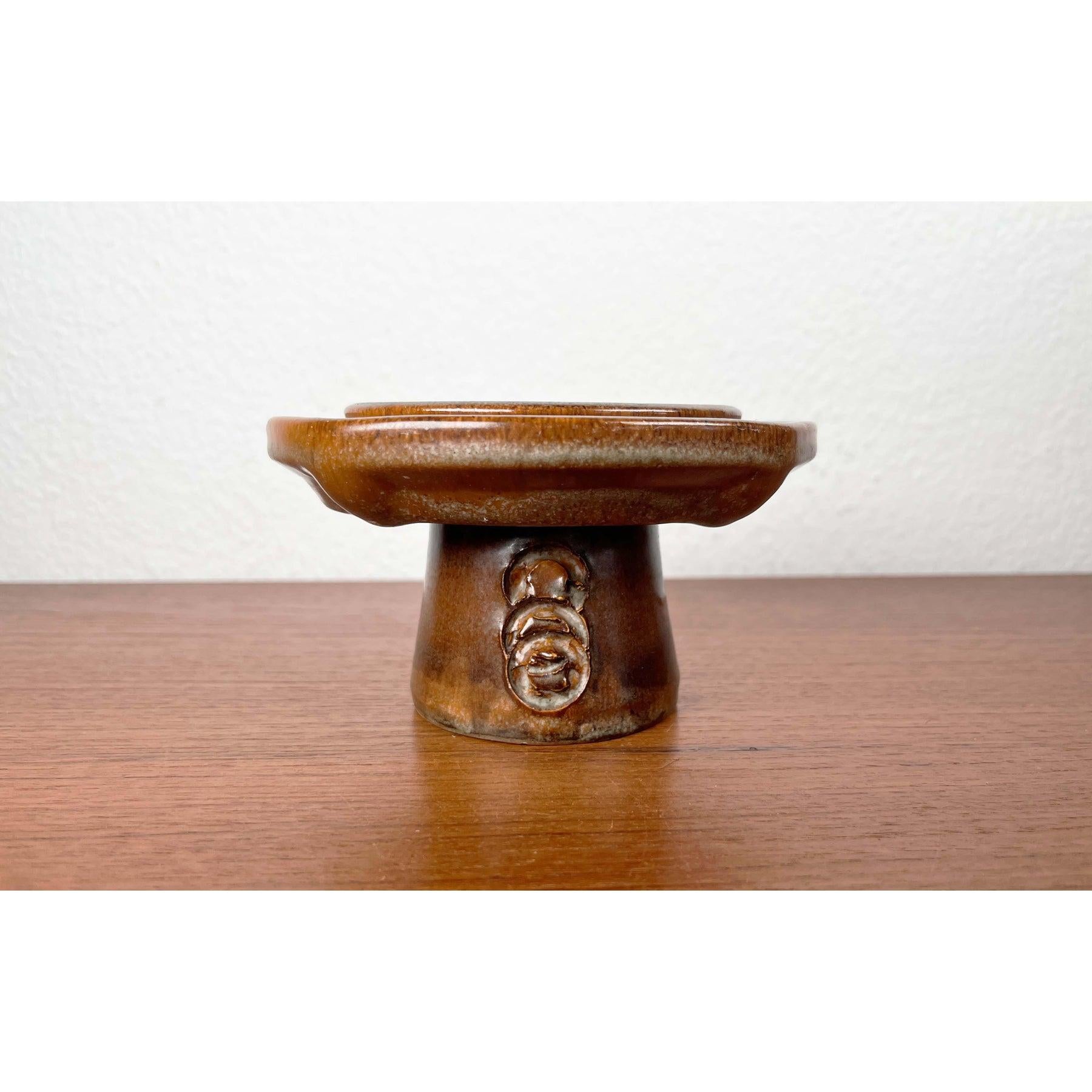 Portavelas danés moderno de mediados de siglo de Studio Pottery de Kis Lunn, años 60 en venta 6