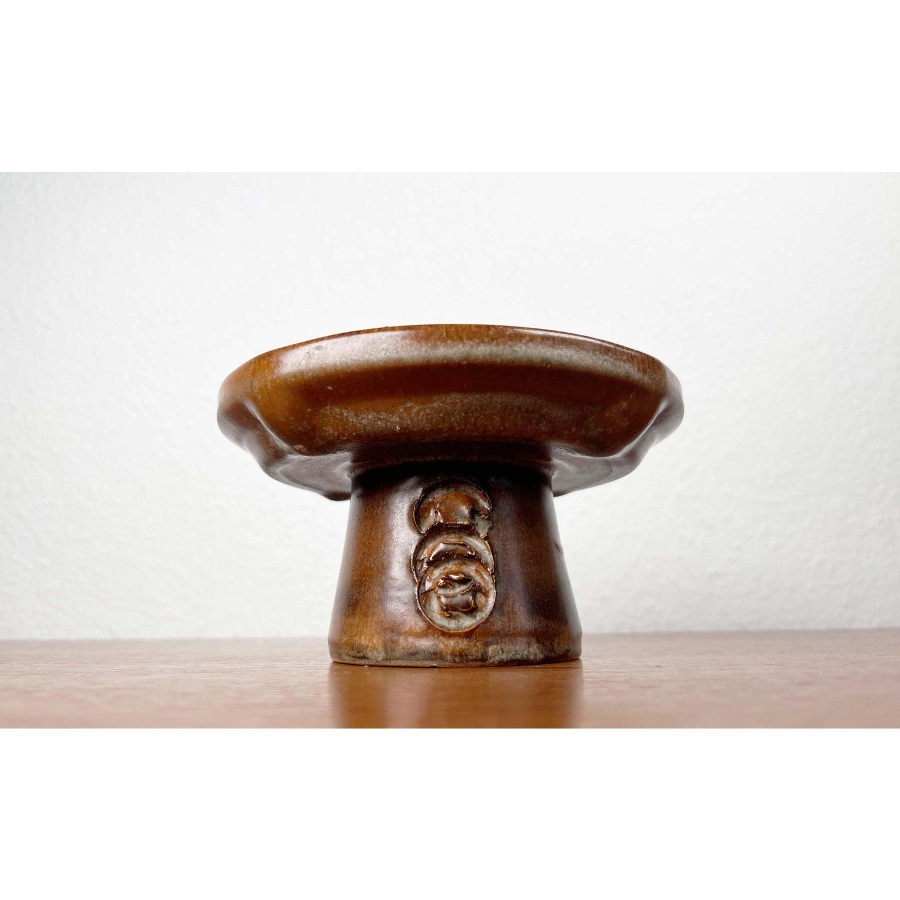 Portavelas danés moderno de mediados de siglo de Studio Pottery de Kis Lunn, años 60 en venta 7