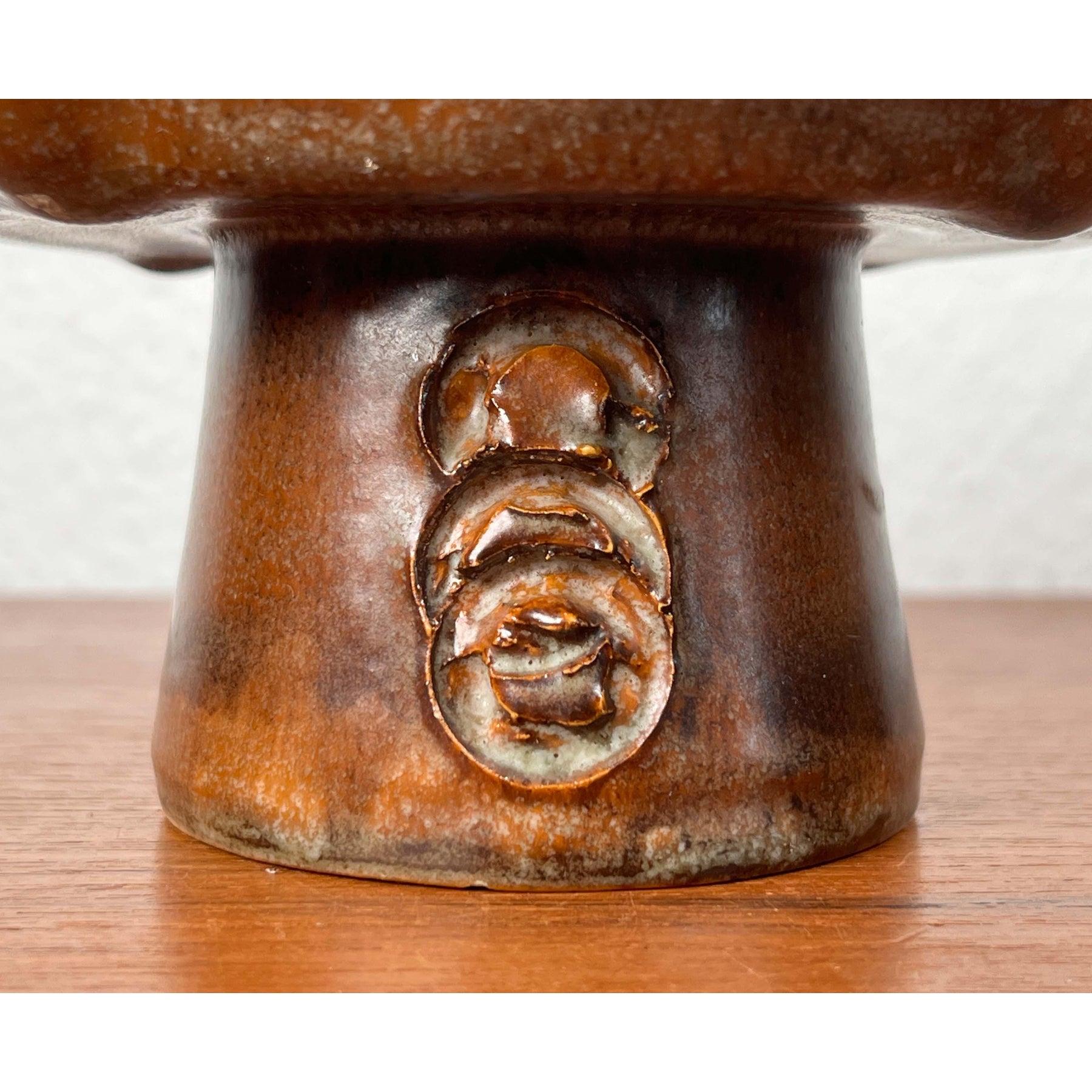 Portavelas danés moderno de mediados de siglo de Studio Pottery de Kis Lunn, años 60 Moderno de mediados de siglo en venta