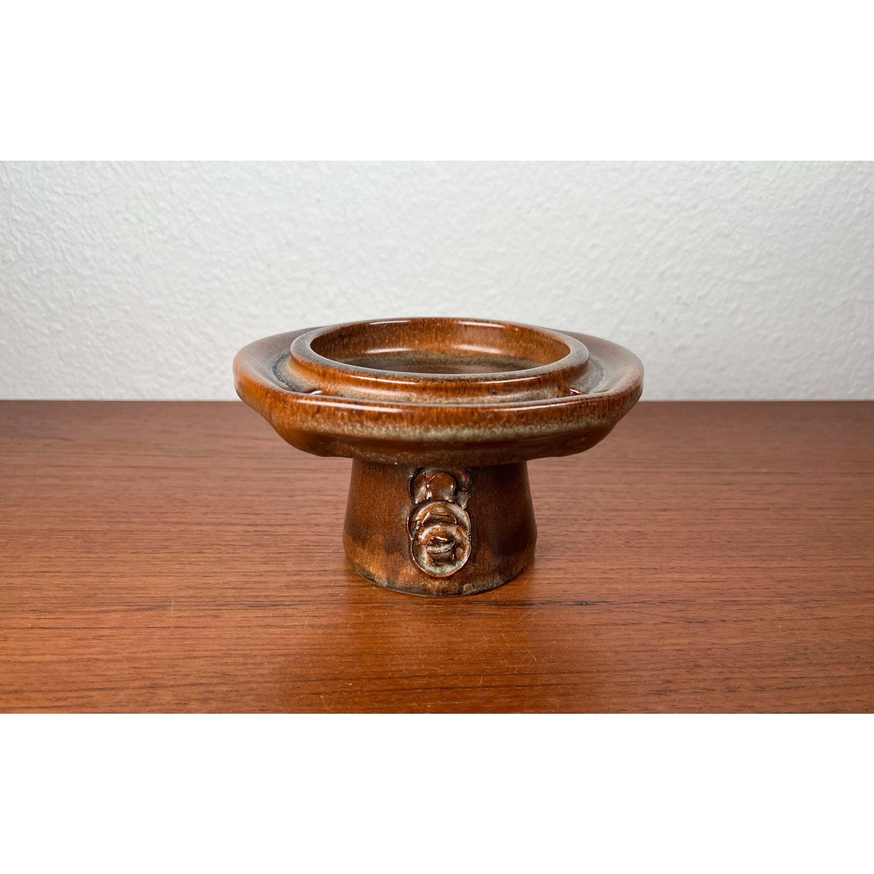 Portavelas danés moderno de mediados de siglo de Studio Pottery de Kis Lunn, años 60 Danés en venta