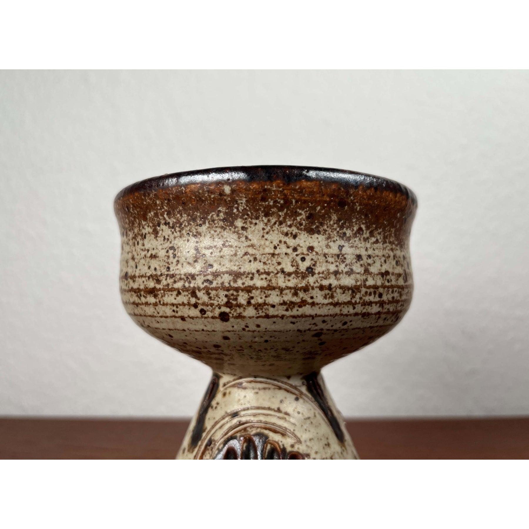 Candelabro danés moderno de mediados de siglo de Studio Pottery de Tingkeramik, años 60 siglo XX en venta