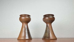 Portavelas de cerámica de estudio danesa de estilo «Mid-Century Modern», de Gunni Nordström, juego de 2