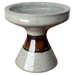 Portavelas de cerámica danesa de Studio Pottery de mediados de siglo Jette Andersen, años 60