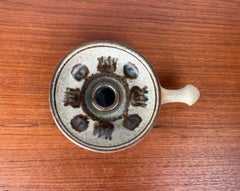 Mid-Century Modern Danish Studio Pottery Candleholder with Handle from Søholm