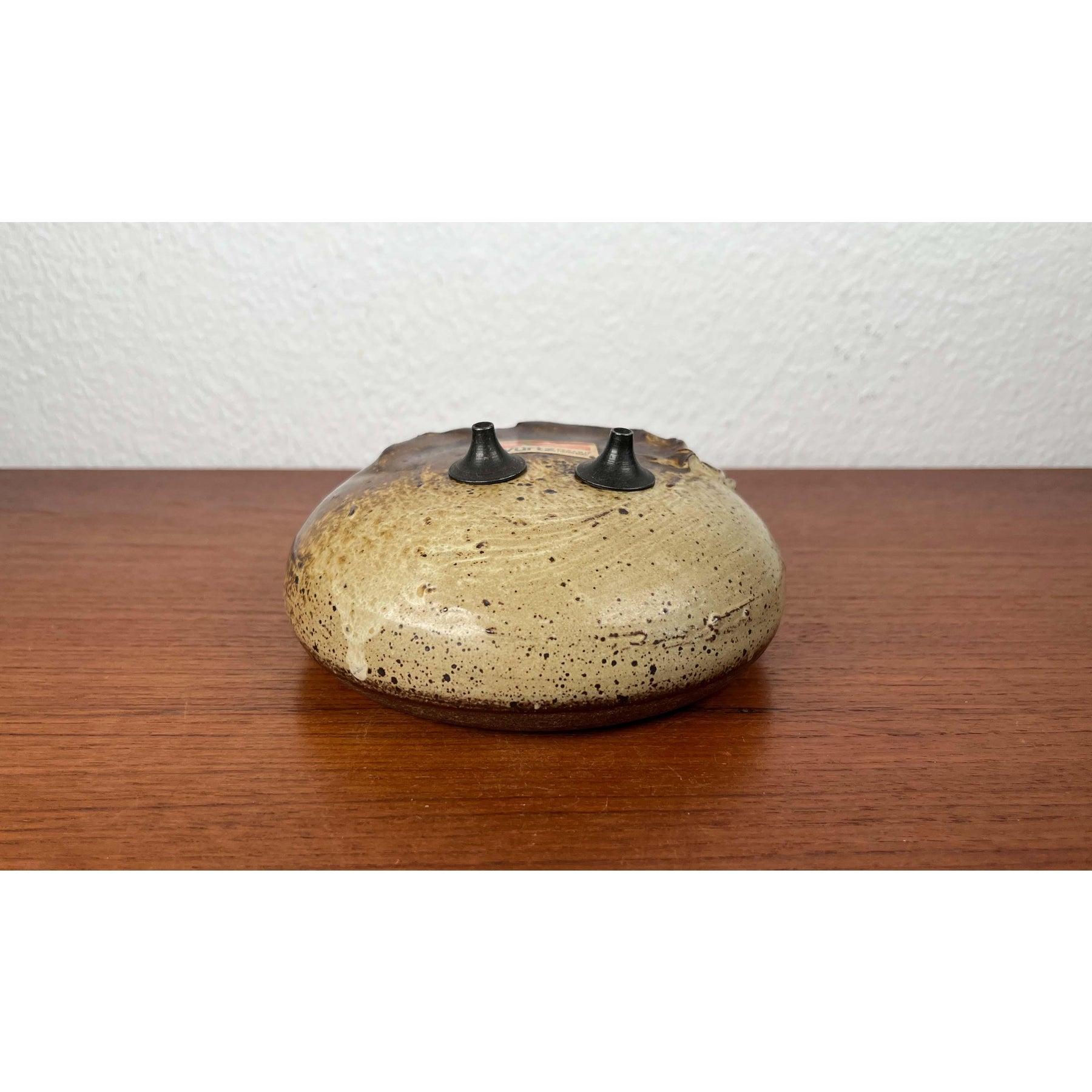 Lámpara de aceite doble de Studio Pottery danesa moderna de mediados de siglo de Aage Würtz, 1962 en venta 3