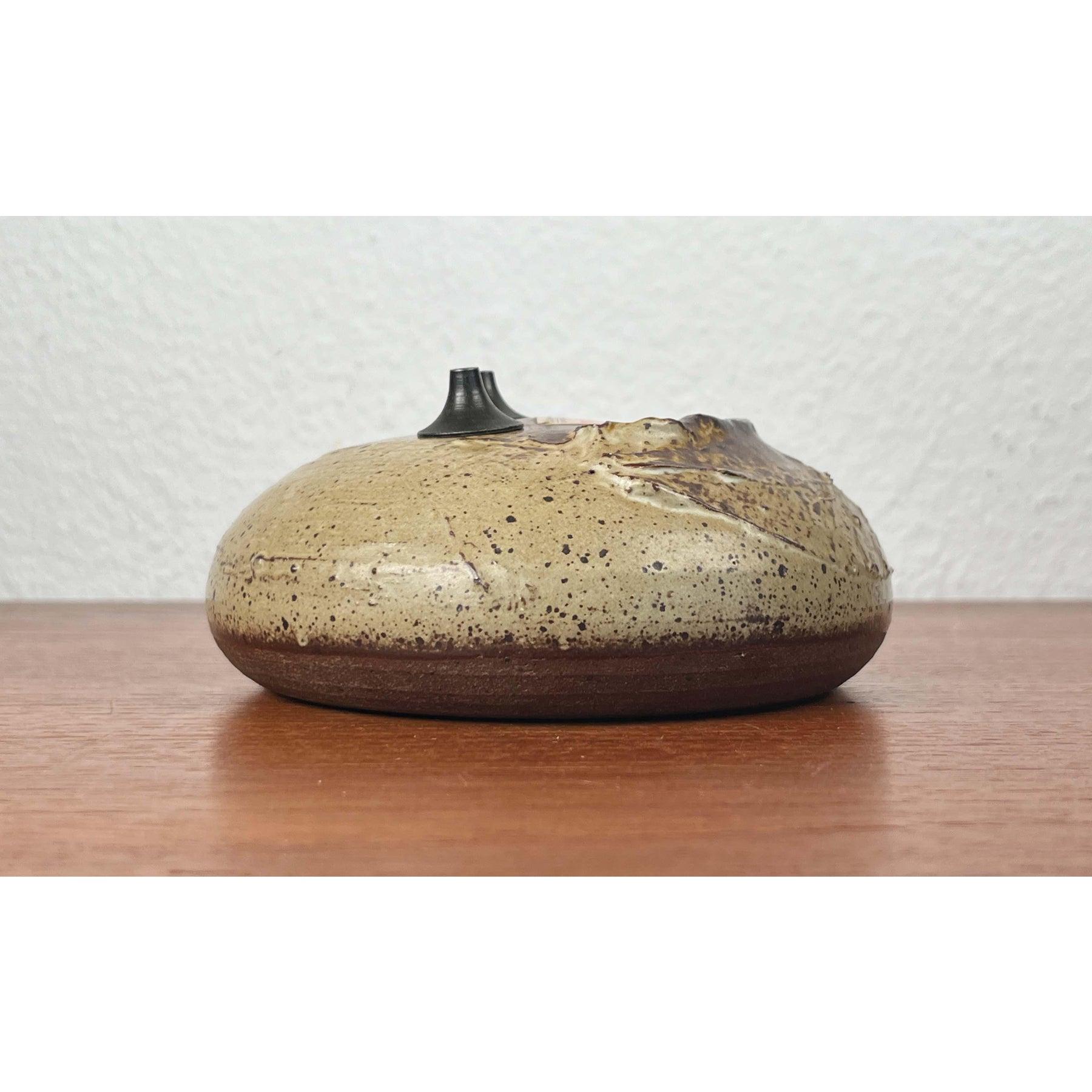 Lámpara de aceite doble de Studio Pottery danesa moderna de mediados de siglo de Aage Würtz, 1962 en venta 4