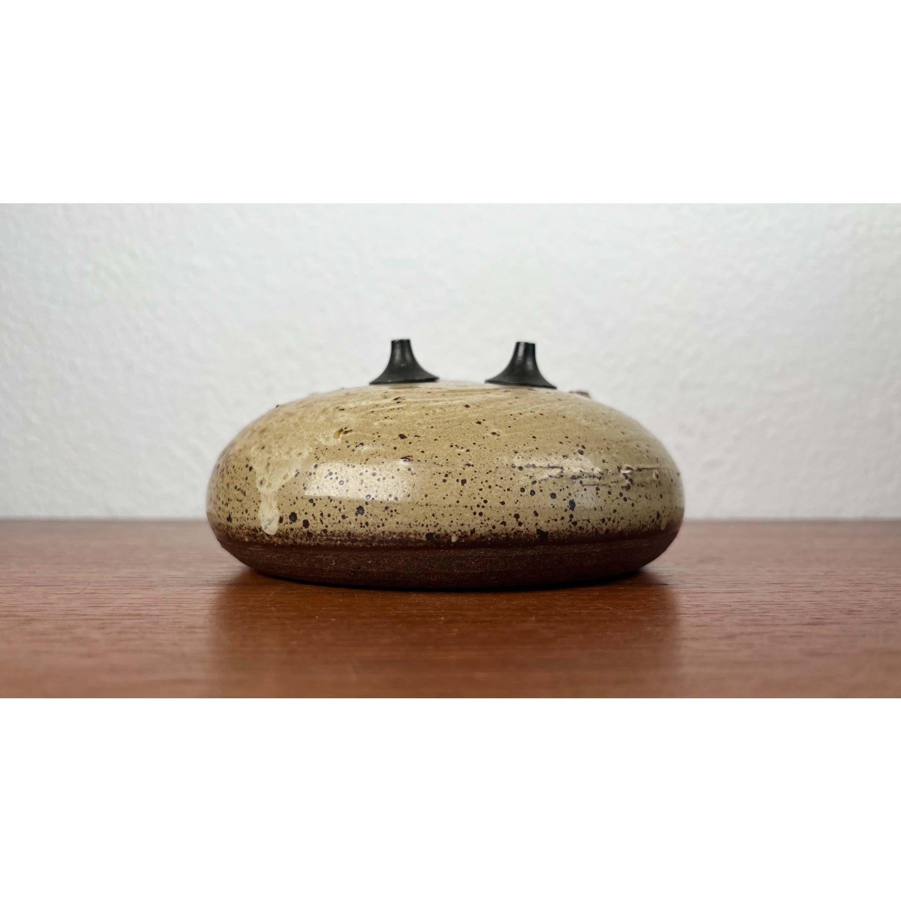 Lámpara de aceite doble de Studio Pottery danesa moderna de mediados de siglo de Aage Würtz, 1962 en venta 9