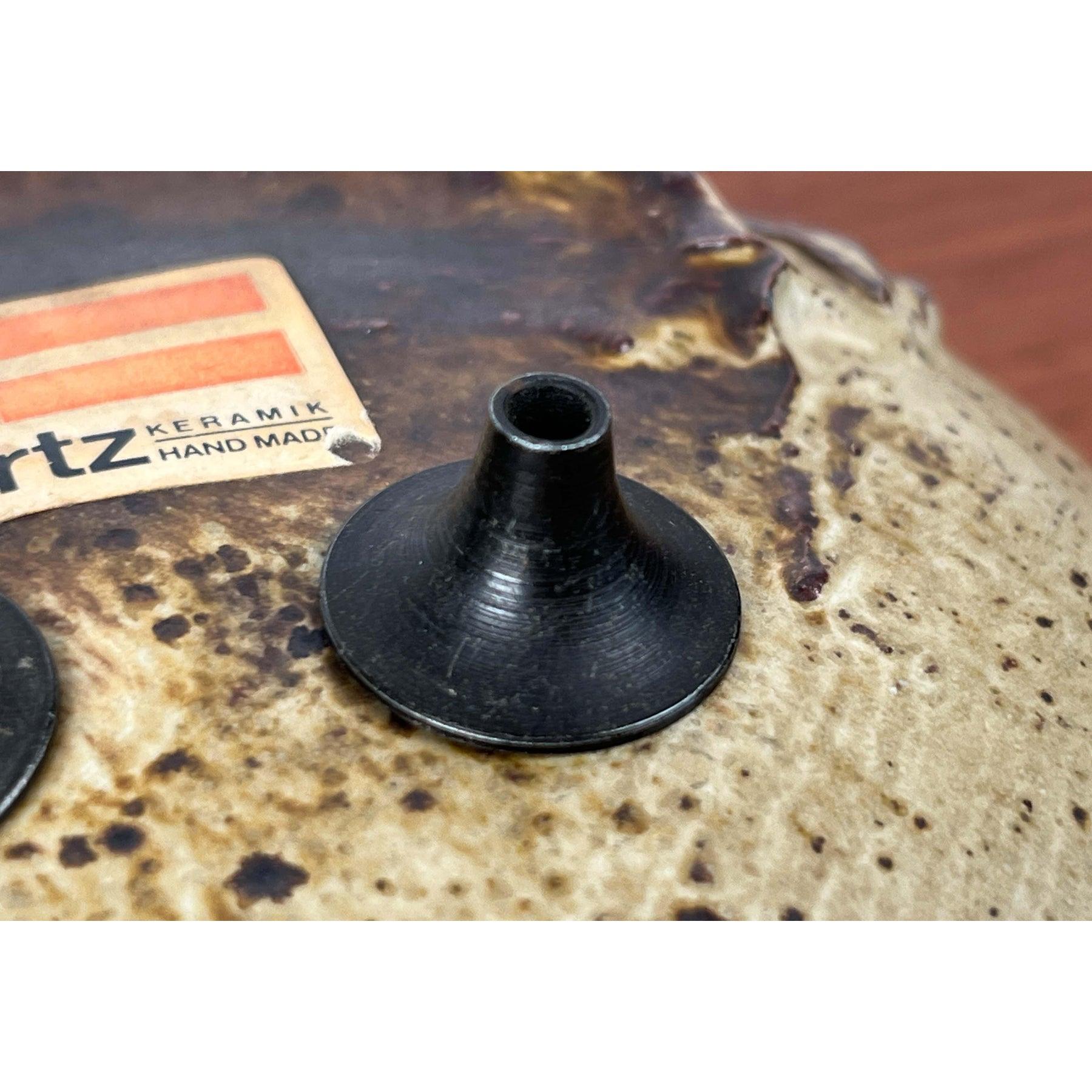Lámpara de aceite doble de Studio Pottery danesa moderna de mediados de siglo de Aage Würtz, 1962 en venta 1