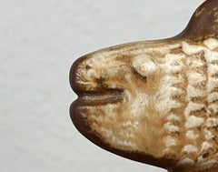 Colgador para peces de cerámica danesa Studio Pottery de mediados de siglo Haico Nitzsche para Søholm