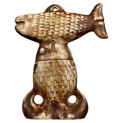 Colgador para peces de cerámica danesa Studio Pottery de mediados de siglo Haico Nitzsche para Søholm